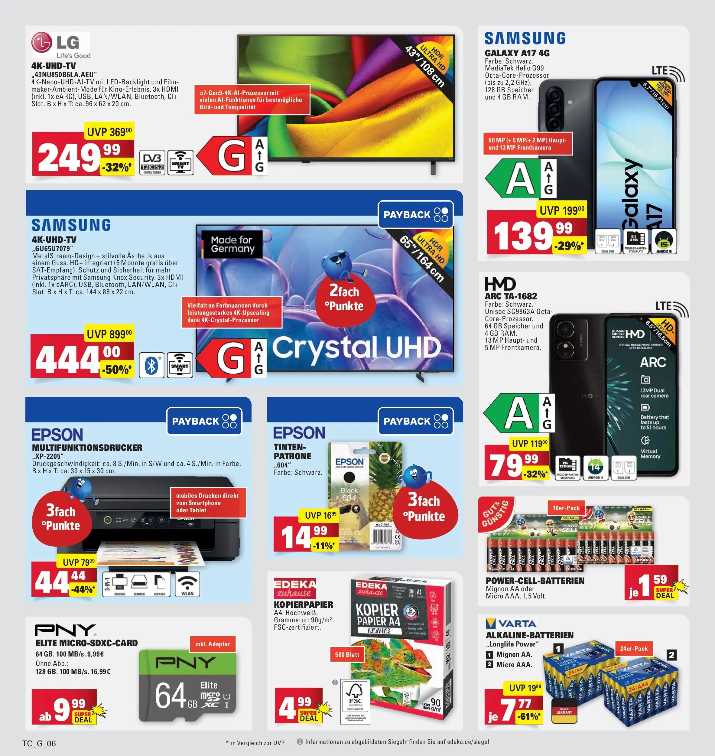 Edeka prospekt Göppingen (ab 01.06.2026) » Angebote Online | Seite: 34 | Produkte: Epson, Samsung, Smartphone, Tablet