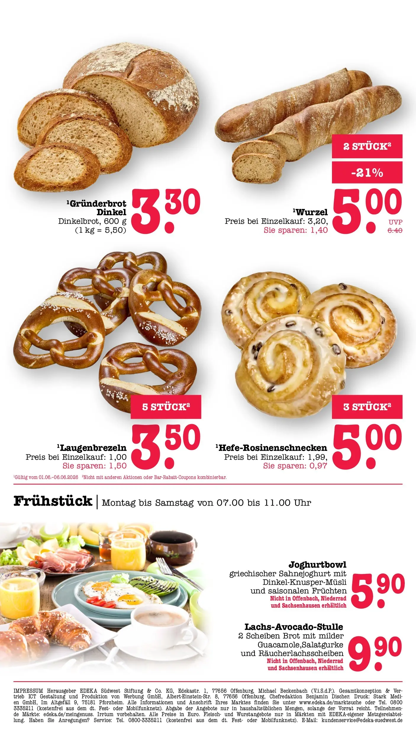 Edeka prospekt Offenbach (ab 01.06.2026) » Angebote Online | Seite: 16 | Produkte: Avocado, Brot, Fleisch, Uhr