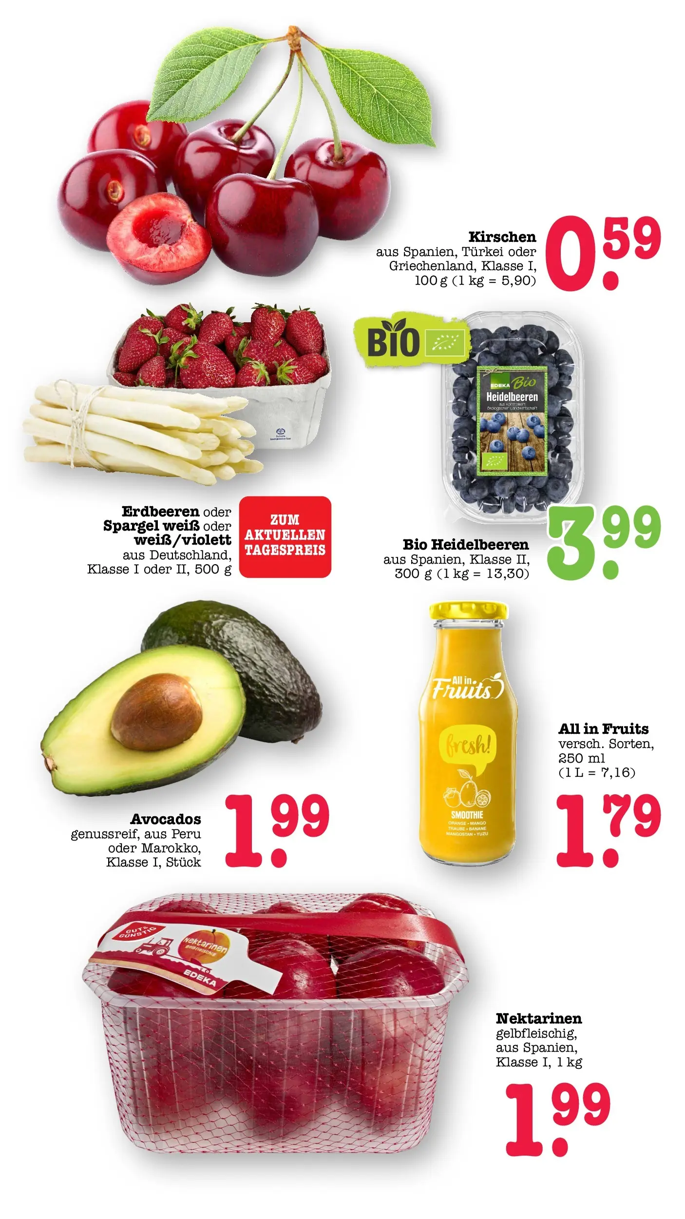 Edeka prospekt Offenbach (ab 01.06.2026) » Angebote Online | Seite: 24 | Produkte: Nektarinen, Kirschen, Heidelbeeren, Erdbeeren