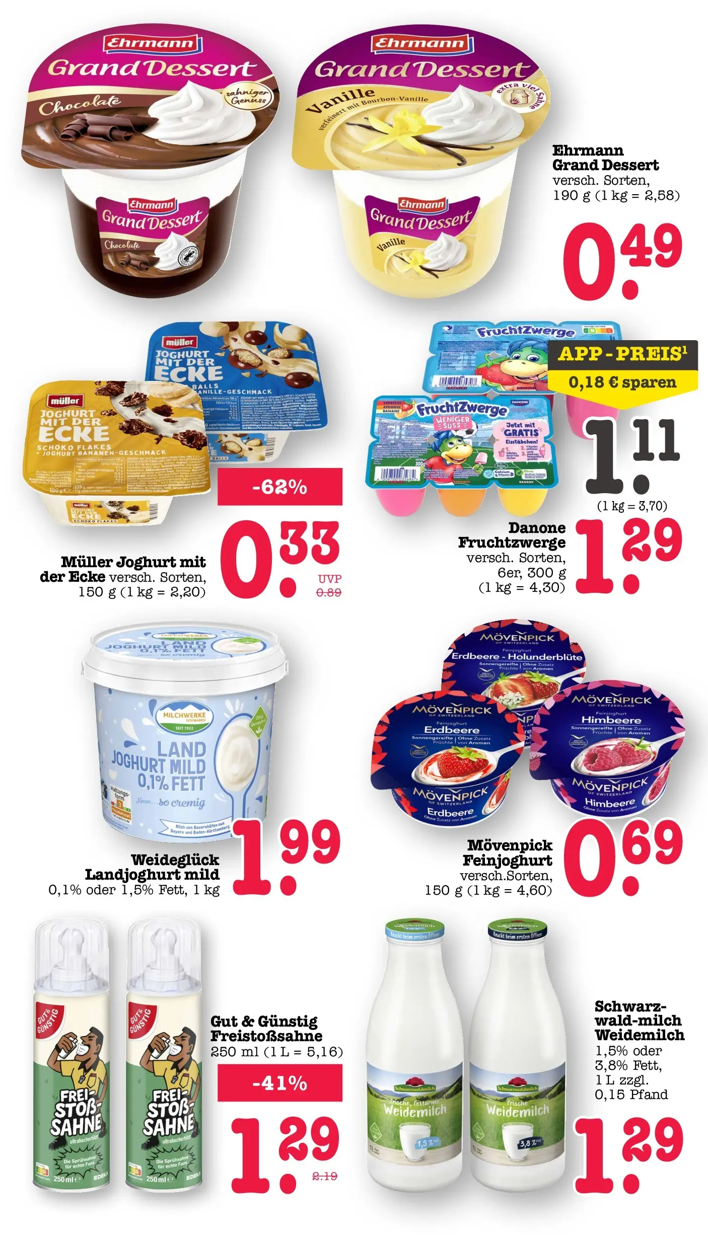 Edeka prospekt Offenbach (ab 01.06.2026) » Angebote Online | Seite: 32 | Produkte: Joghurt, Ehrmann grand dessert, Fruchtzwerge, Sahne