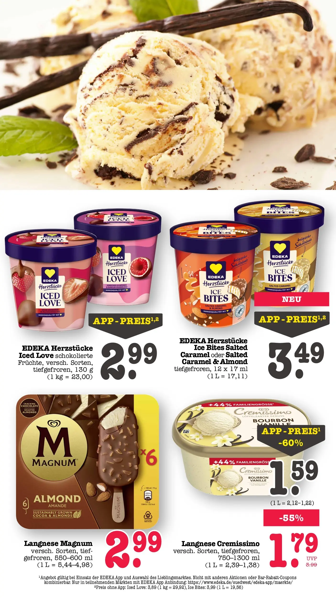 Edeka prospekt Offenbach (ab 01.06.2026) » Angebote Online | Seite: 35 | Produkte: Himbeeren, Langnese, Cremissimo, Schokolade