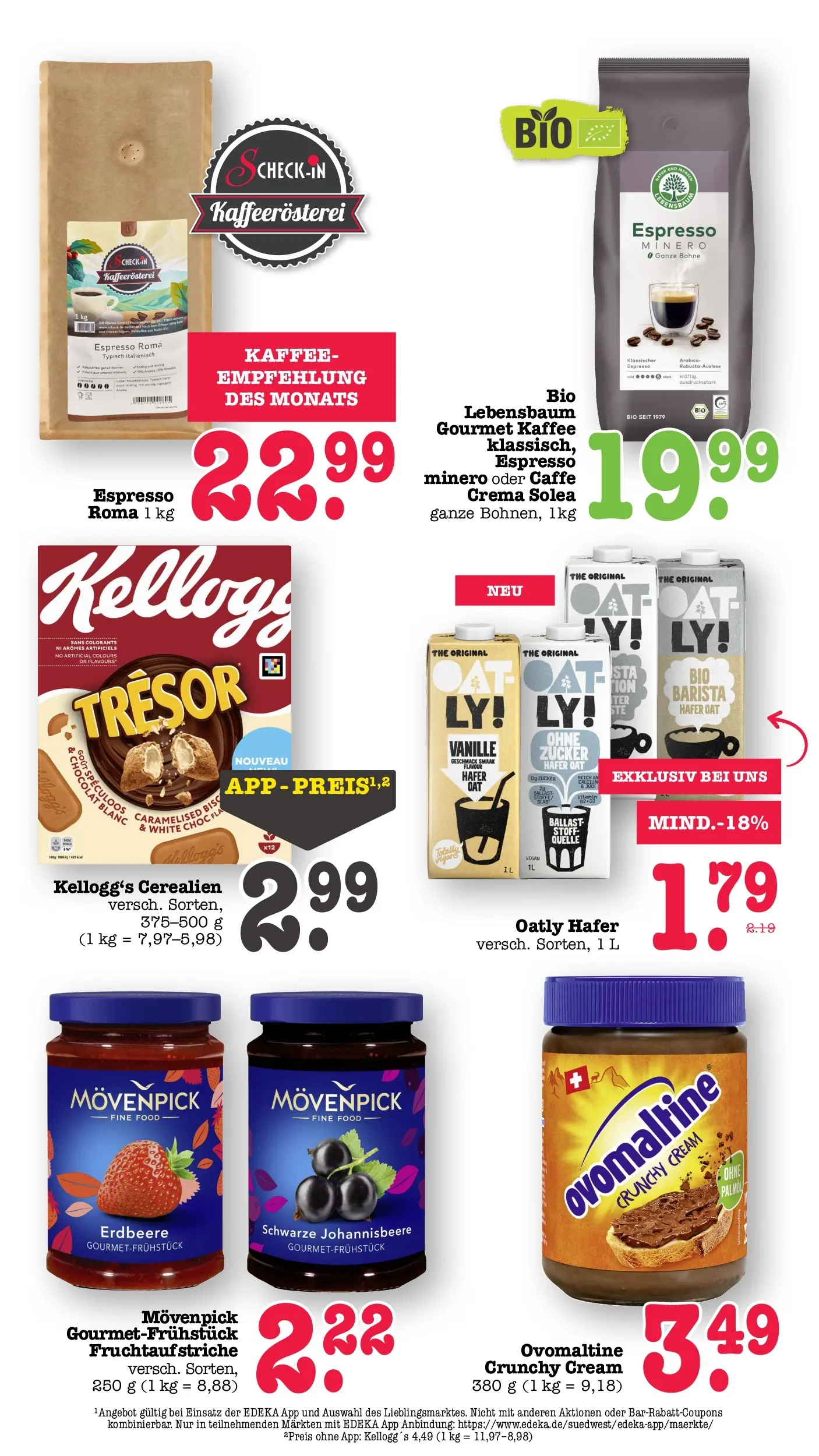 Edeka prospekt Offenbach (ab 01.06.2026) » Angebote Online | Seite: 42 | Produkte: Ovomaltine, Kaffee, Kellogg's, Oatly