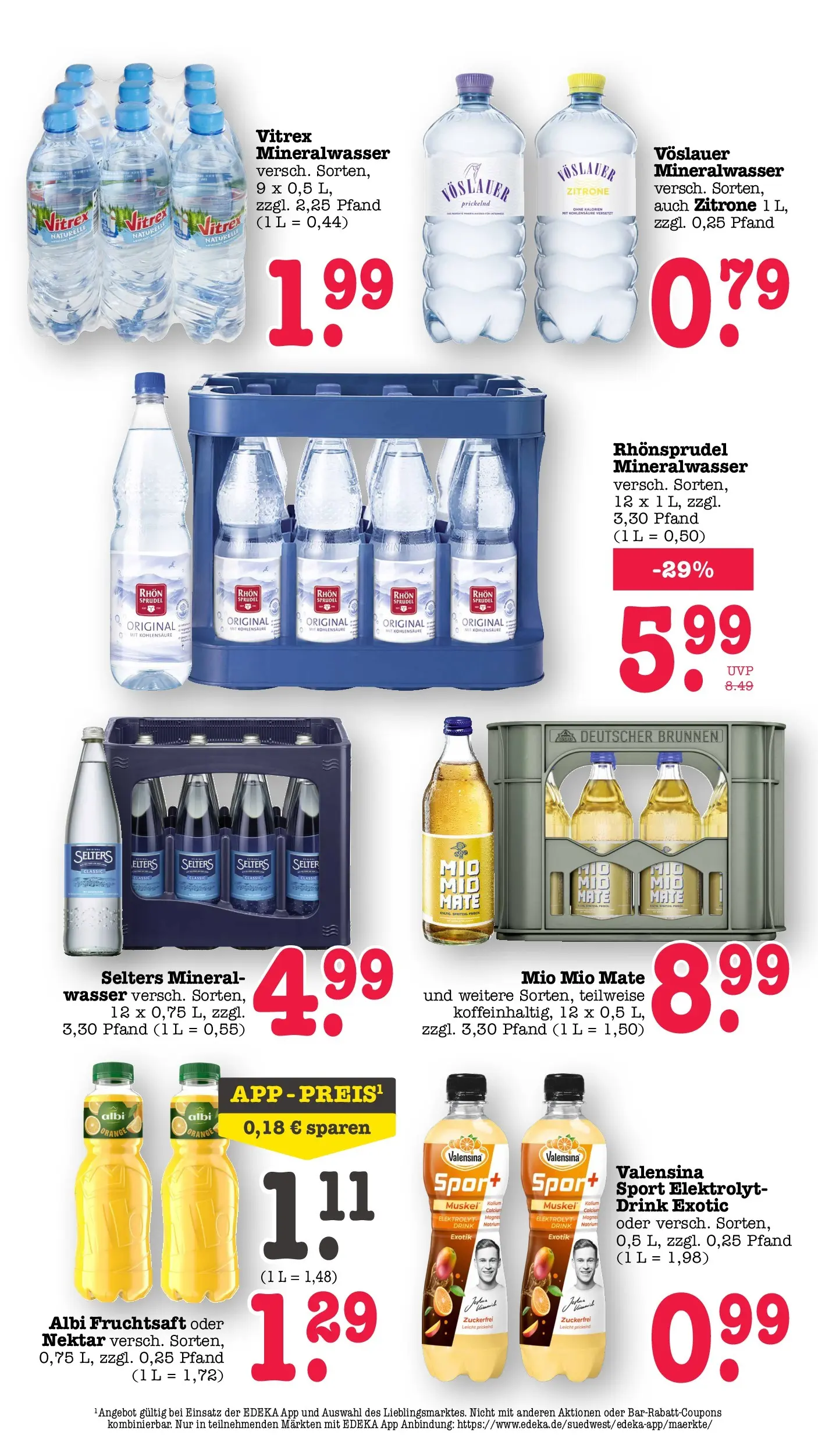 Edeka prospekt Offenbach (ab 01.06.2026) » Angebote Online | Seite: 45 | Produkte: Mineralwasser, Wasser, Zitrone, Fruchtsaft