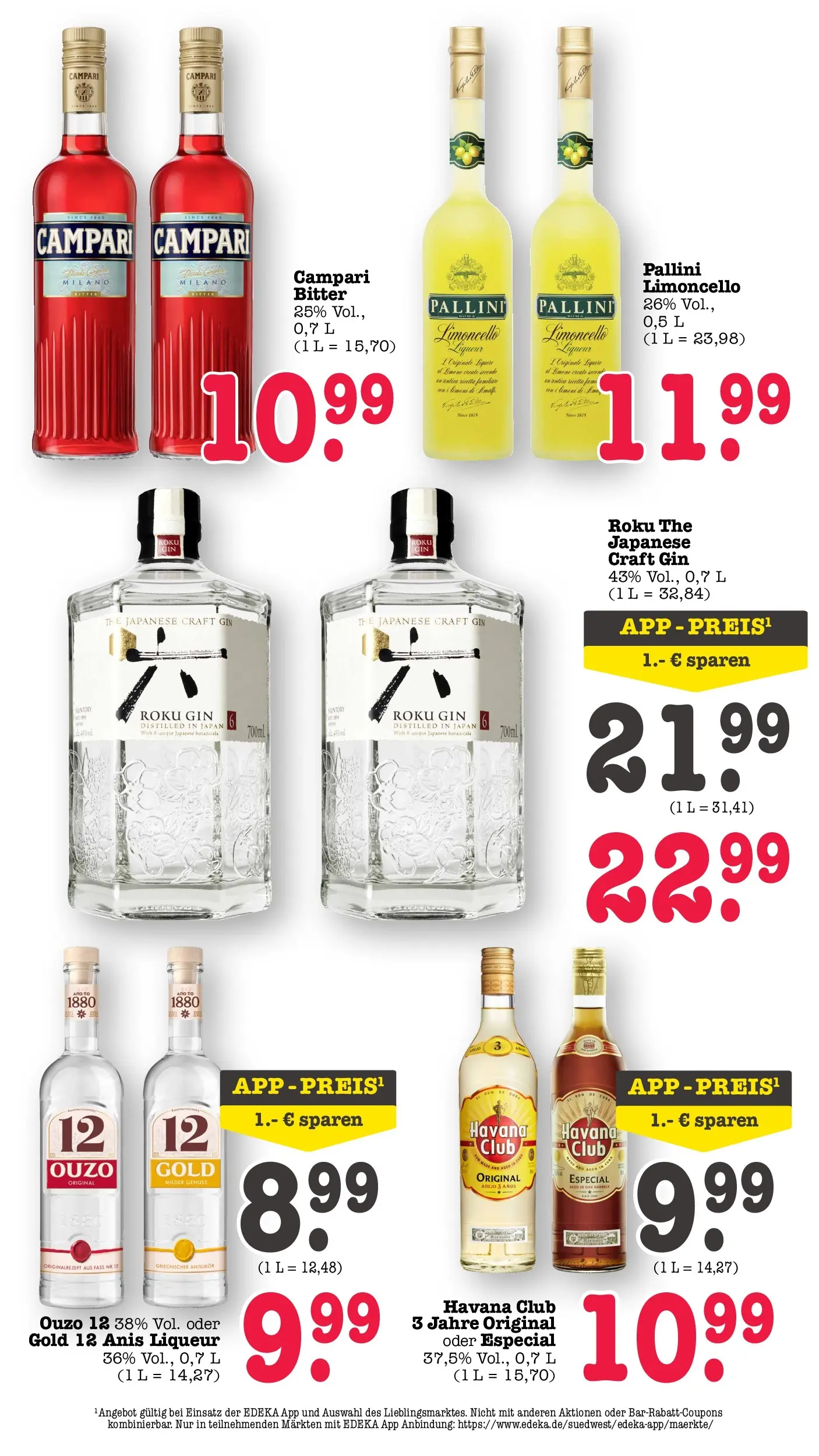 Edeka prospekt Offenbach (ab 01.06.2026) » Angebote Online | Seite: 51 | Produkte: Havana club, Campari, Rum, Gin