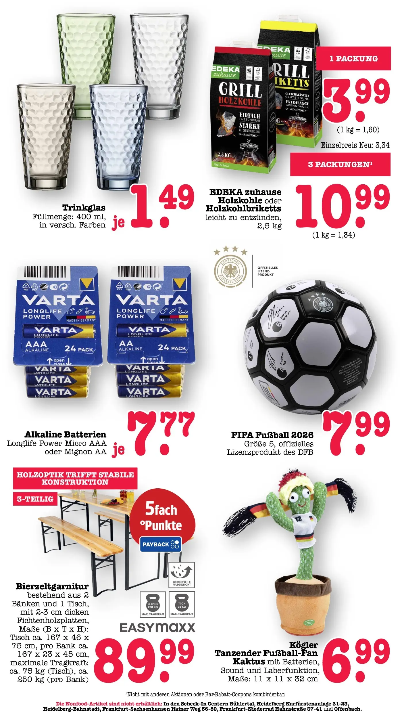 Edeka prospekt Offenbach (ab 01.06.2026) » Angebote Online | Seite: 62 | Produkte: Grill, Batterien, Tisch, Fußball