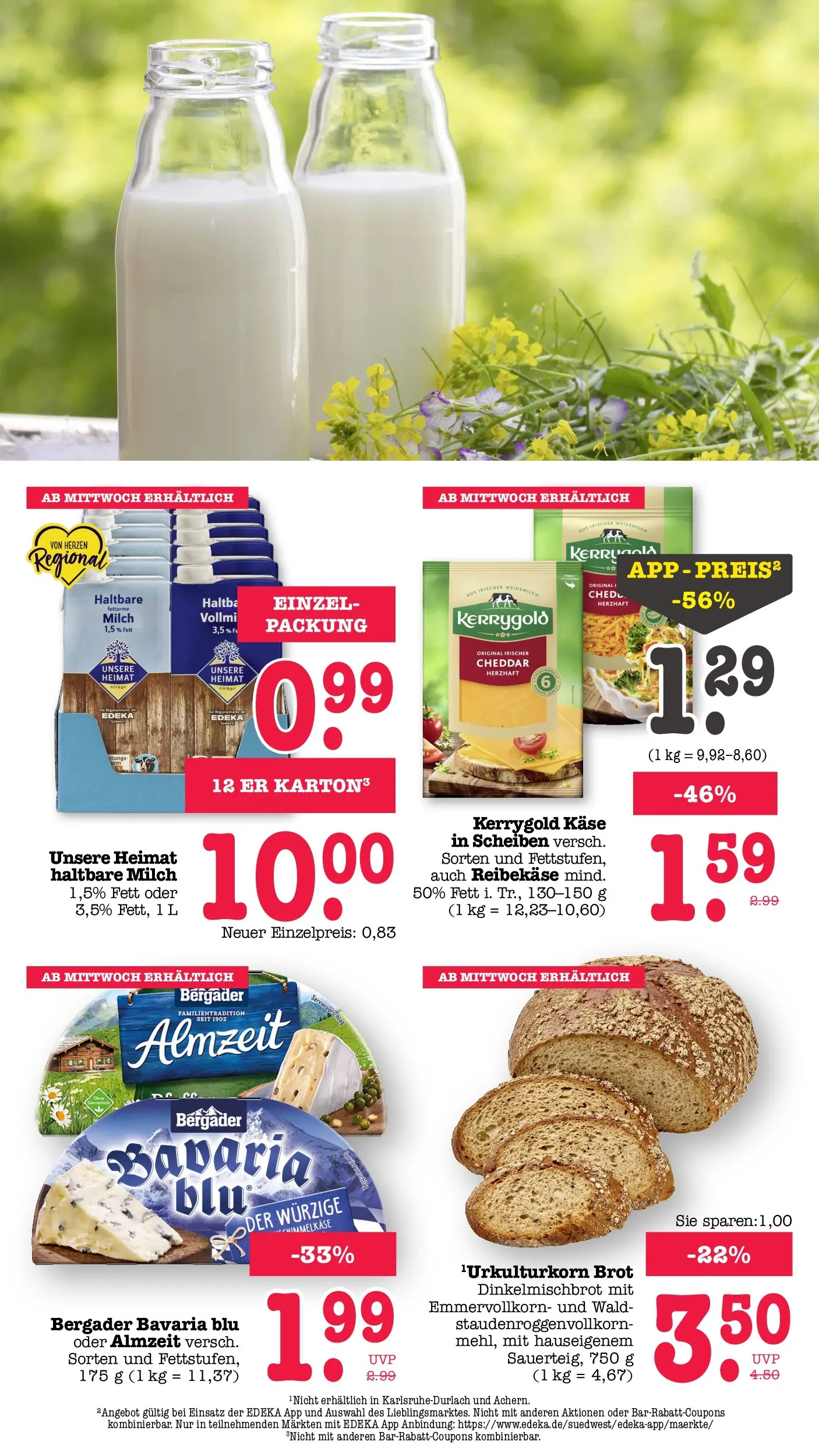 Edeka prospekt Offenbach (ab 01.06.2026) » Angebote Online | Seite: 65 | Produkte: Milch, Käse, Brot, Reibekase