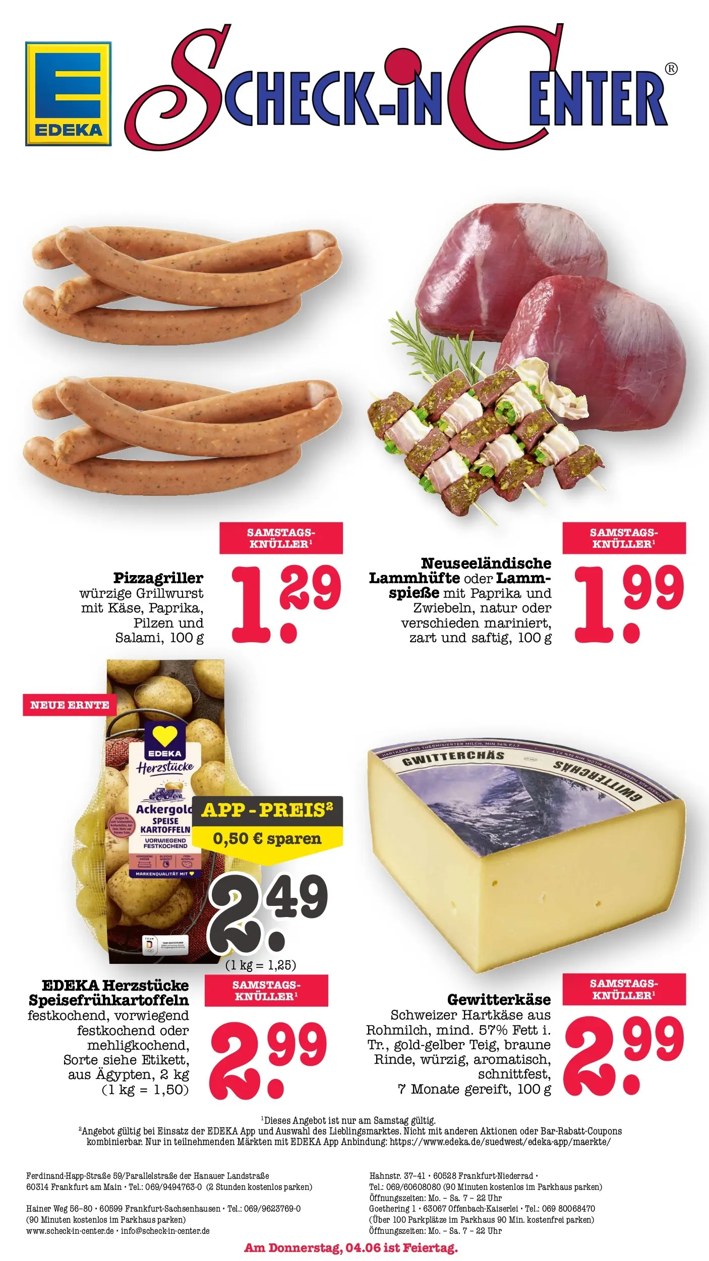Edeka prospekt Offenbach (ab 01.06.2026) » Angebote Online | Seite: 66 | Produkte: Spieße, Kartoffeln, Paprika, Uhr
