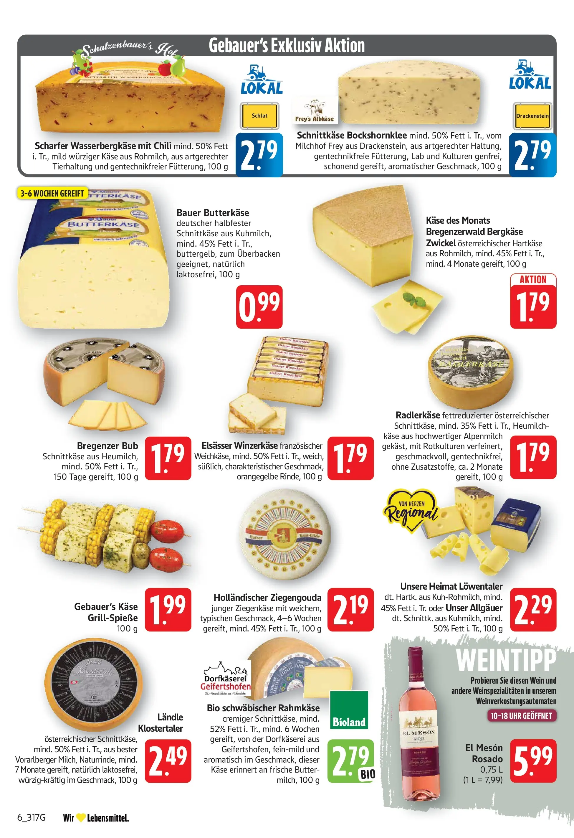 Edeka Prospekt Filderstadt-Bonlanden (ab 01.06.2026) » Angebote Online | Seite: 6 | Produkte: Butter, Ziegenkäse, Chili, Wein