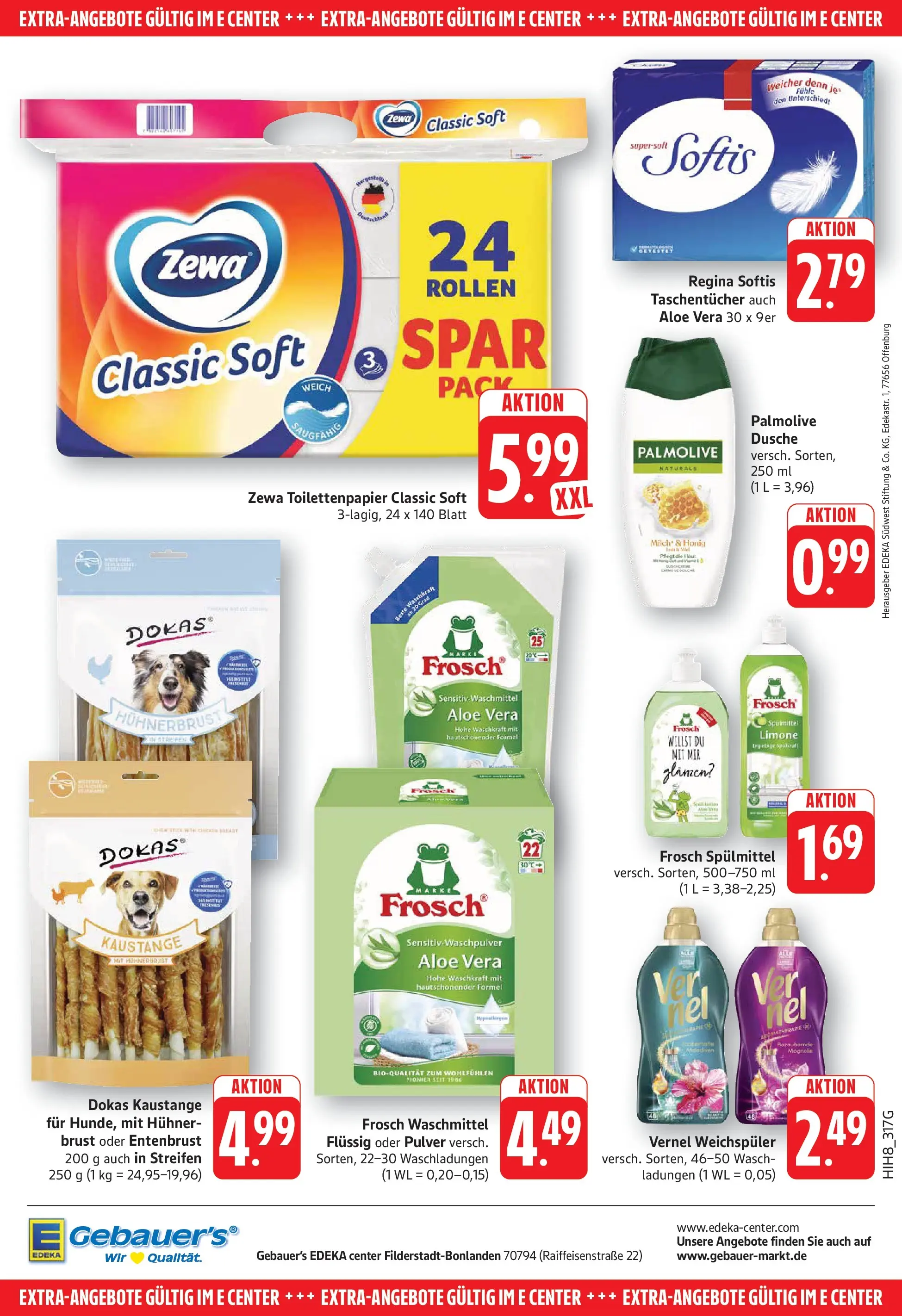 Edeka Prospekt Filderstadt-Bonlanden (ab 01.06.2026) » Angebote Online | Seite: 28 | Produkte: Dusche, Zewa, Weichspüler, Vernel