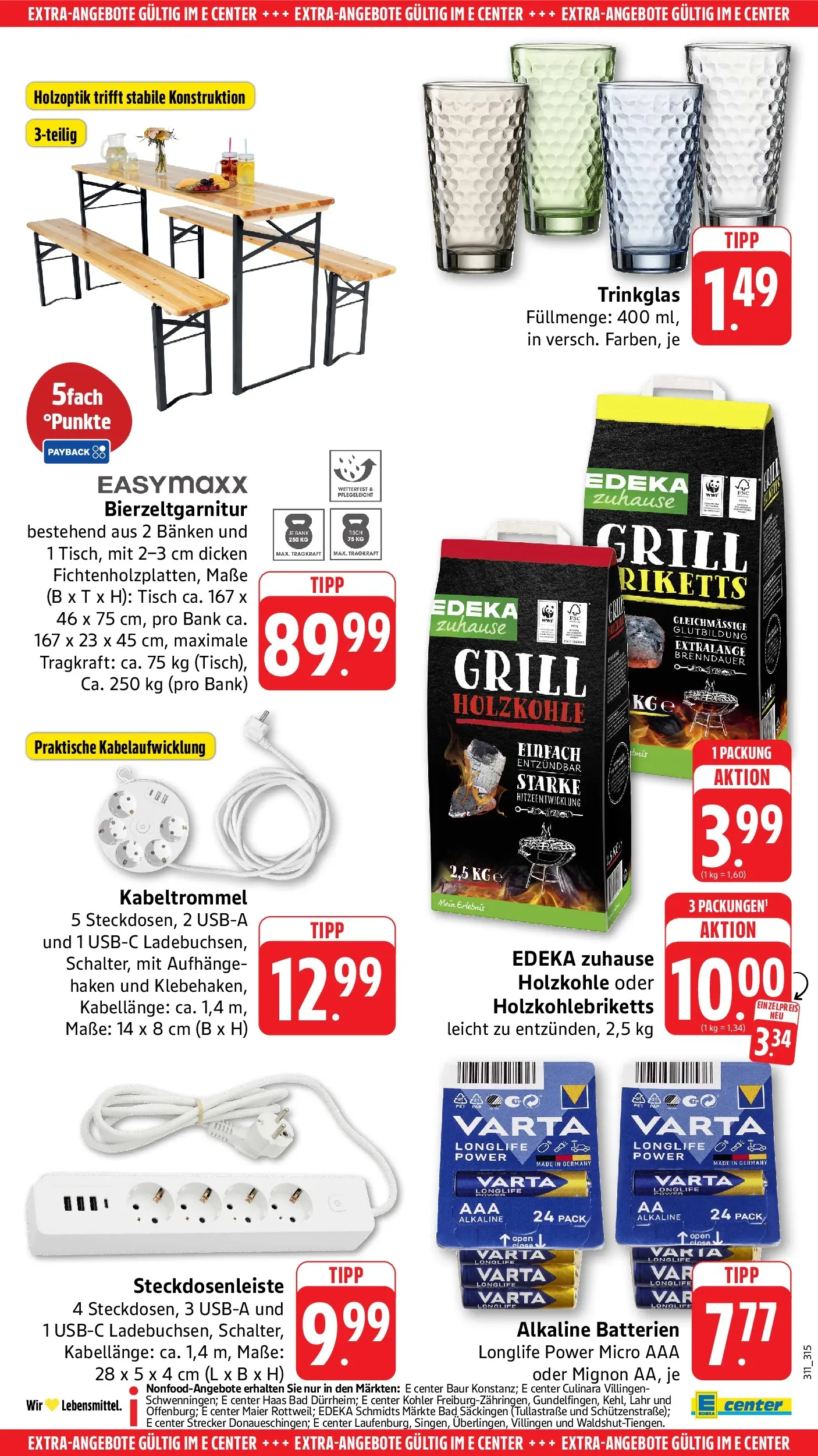 Edeka Prospekt Villingen - Schwenningen (ab 01.06.2026) » Angebote Online | Seite: 49 | Produkte: Grill, Batterien, Tisch, Bad