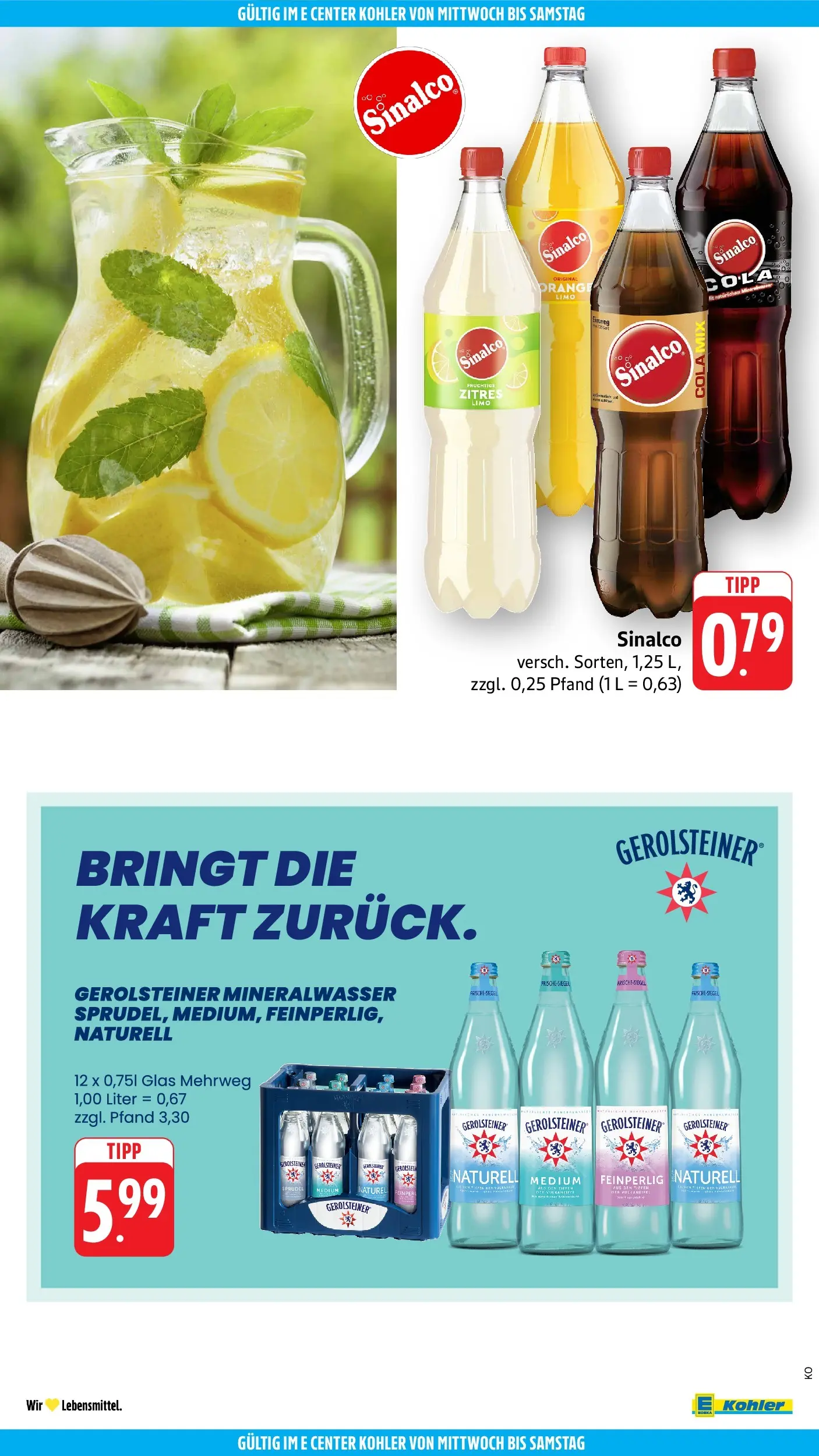 Edeka Prospekt Offenburg (ab 01.06.2026) » Angebote Online | Seite: 50 | Produkte: Sinalco, Cola, Mineralwasser, Gerolsteiner
