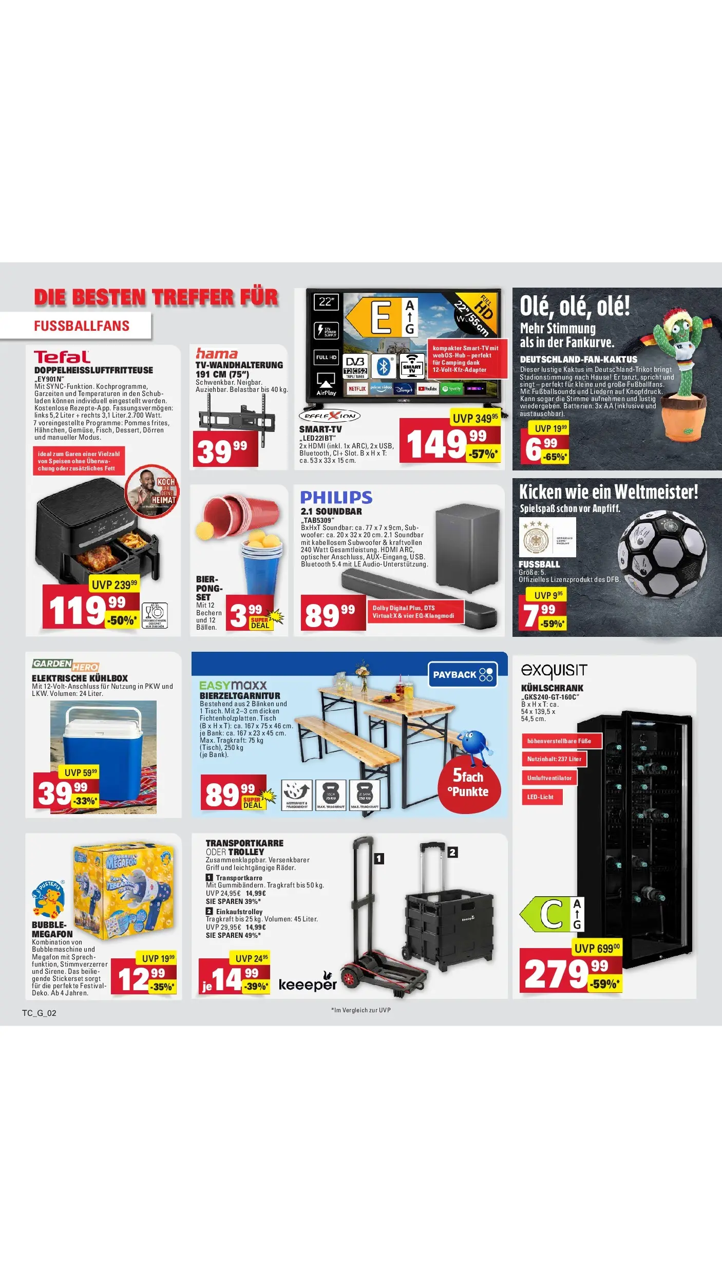 E center Prospekt Sinzheim (ab 01.06.2026) zum Blättern | Seite: 80 | Produkte: Bier, Tisch, Fußball, Soundbar
