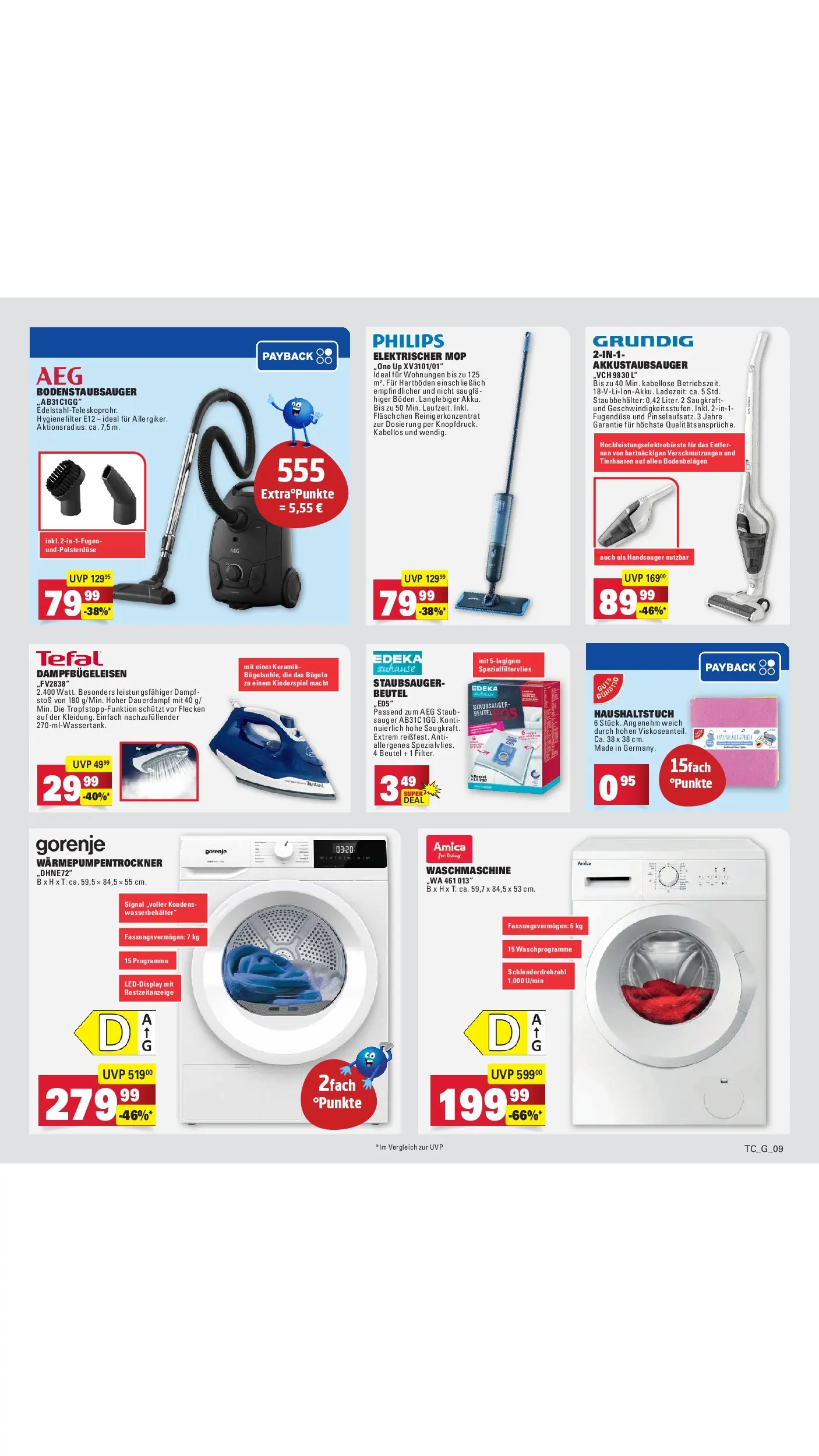 E center Prospekt Sinzheim (ab 01.06.2026) zum Blättern | Seite: 87 | Produkte: Philips, Gorenje, AEG, Staubsauger