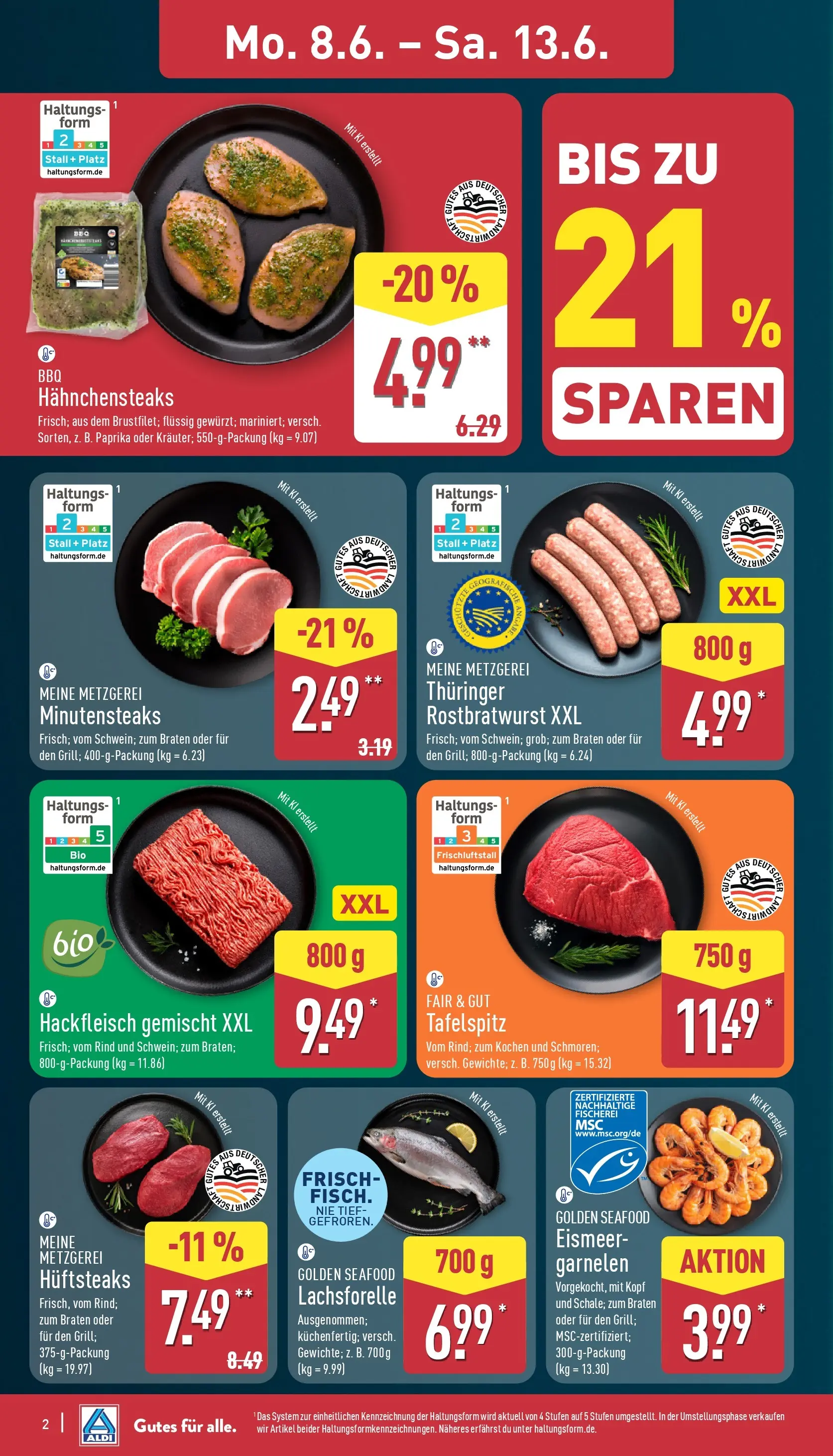 Aldi - ALDI Nord: Wochenangebote (ab 07.06.2026) » Angebote Online | Seite: 6 | Produkte: Tafelspitz, Garnelen, Paprika, Hackfleisch