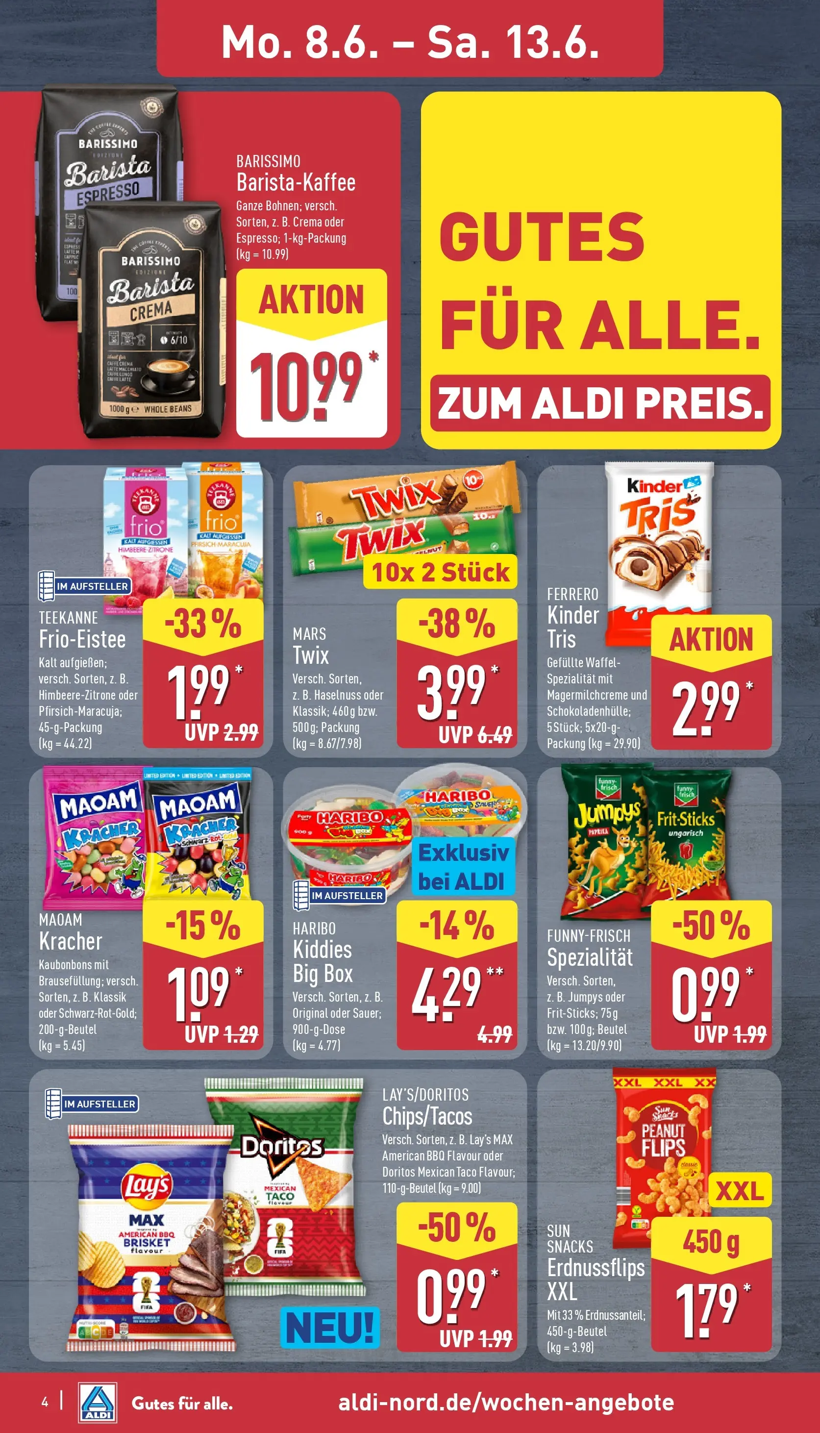 Aldi - ALDI Nord: Wochenangebote (ab 07.06.2026) » Angebote Online | Seite: 8 | Produkte: Haribo, Box, Twix, Paprika