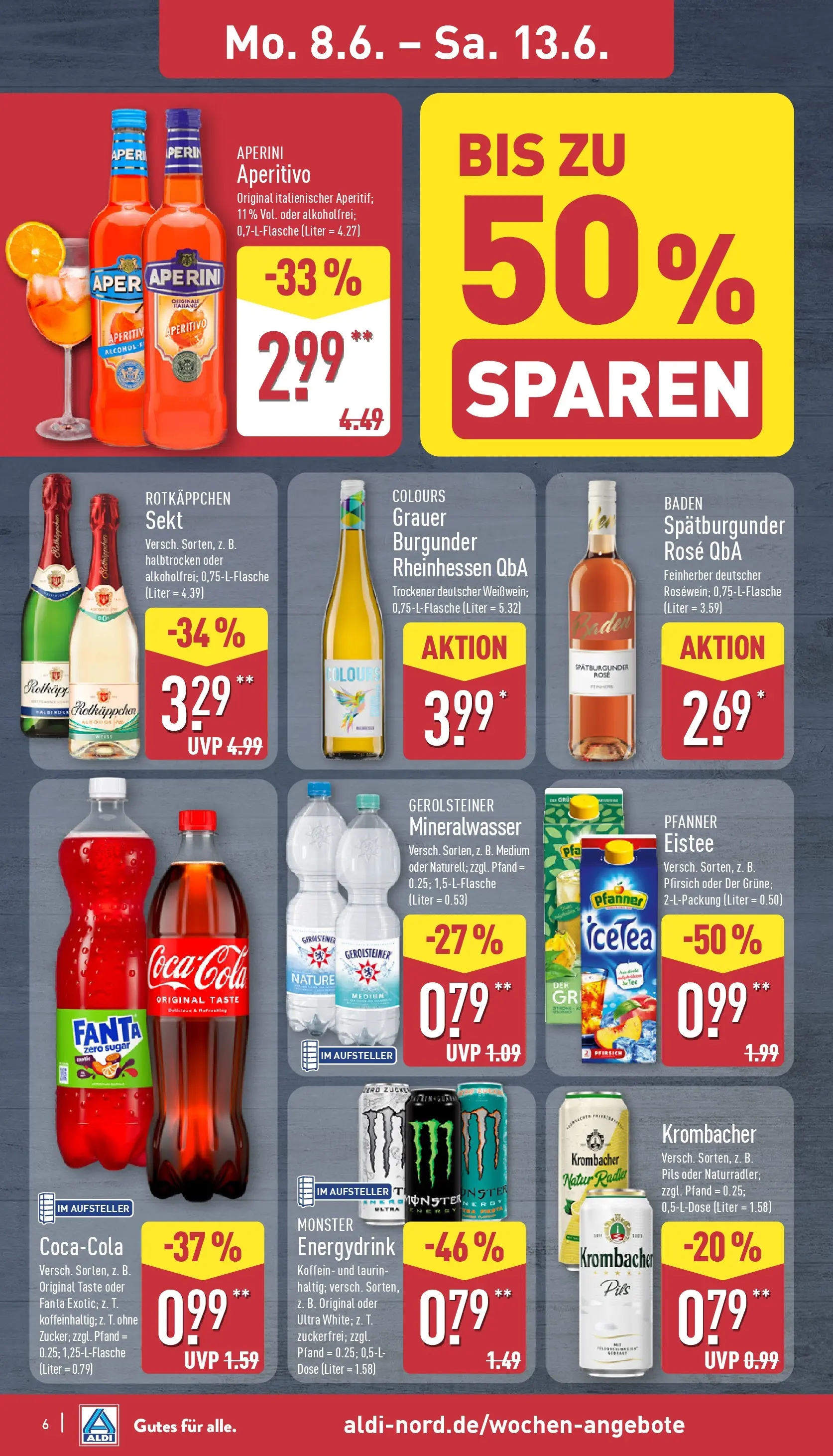 Aldi - ALDI Nord: Wochenangebote (ab 07.06.2026) » Angebote Online | Seite: 10 | Produkte: Fanta, Sekt, Mineralwasser, Krombacher