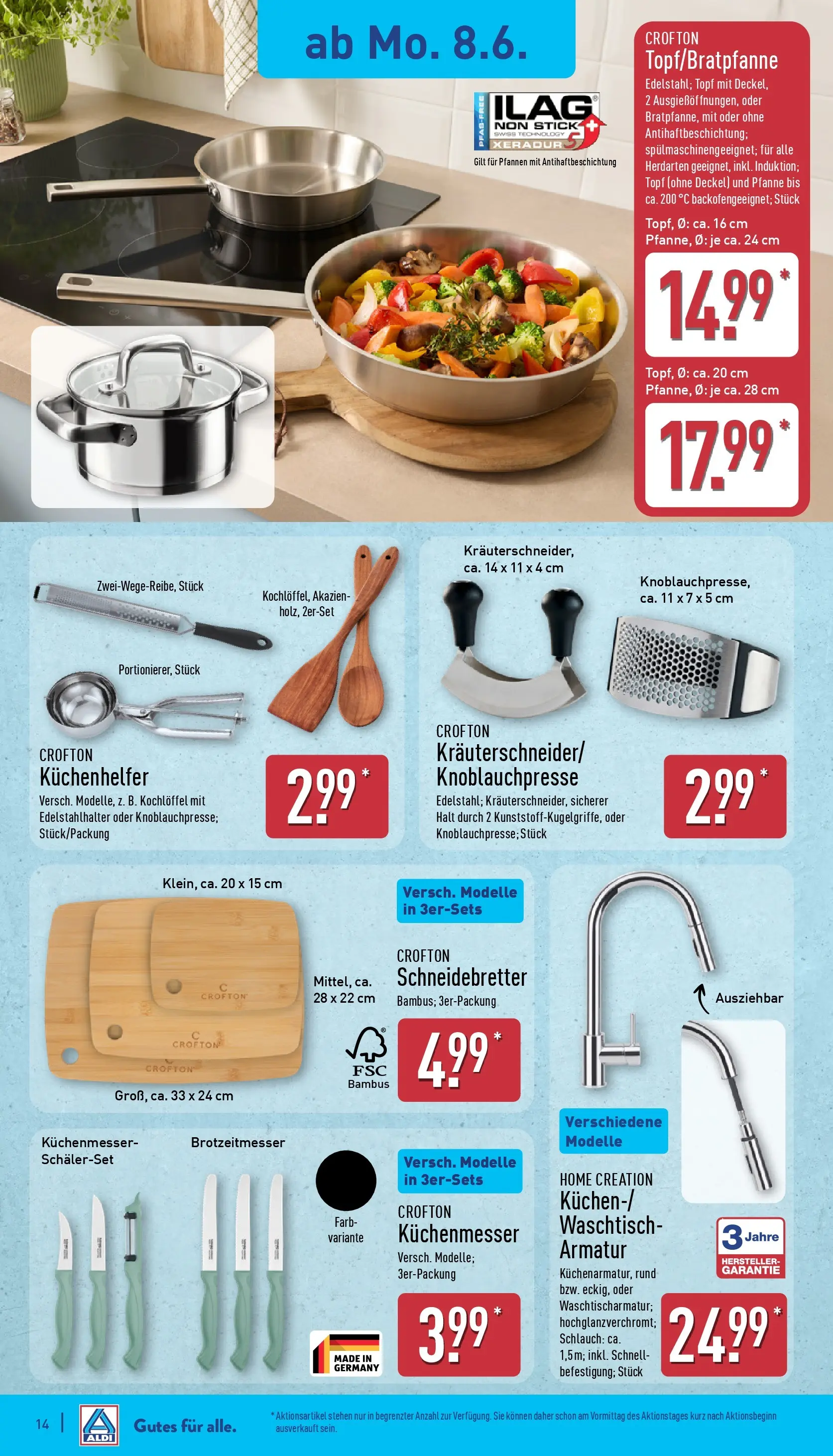 Aldi - ALDI Nord: Wochenangebote (ab 07.06.2026) » Angebote Online | Seite: 18 | Produkte: Armatur, Waschtisch, Home creation