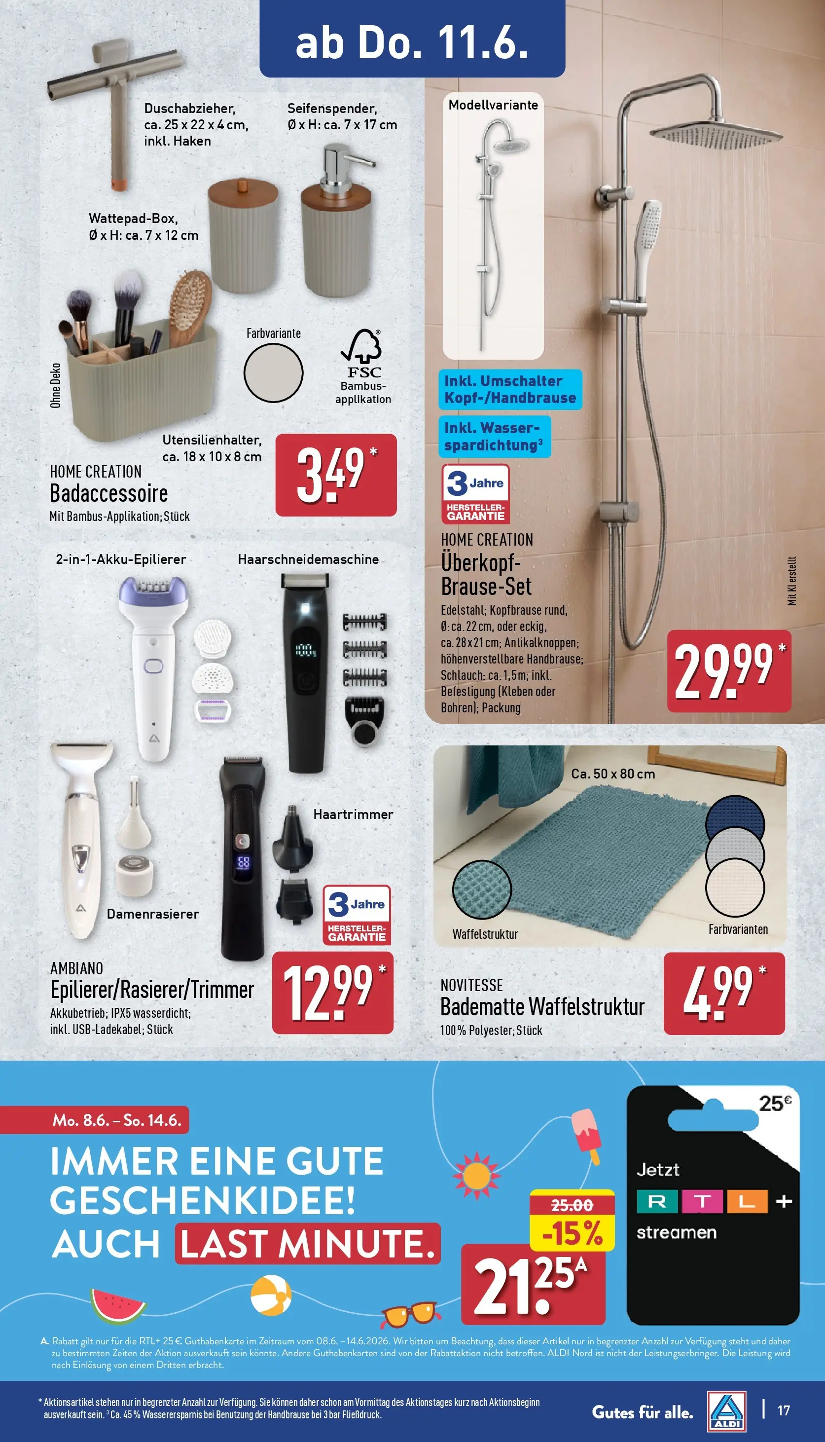 Aldi - ALDI Nord: Wochenangebote (ab 07.06.2026) » Angebote Online | Seite: 21 | Produkte: Wasser, Home creation