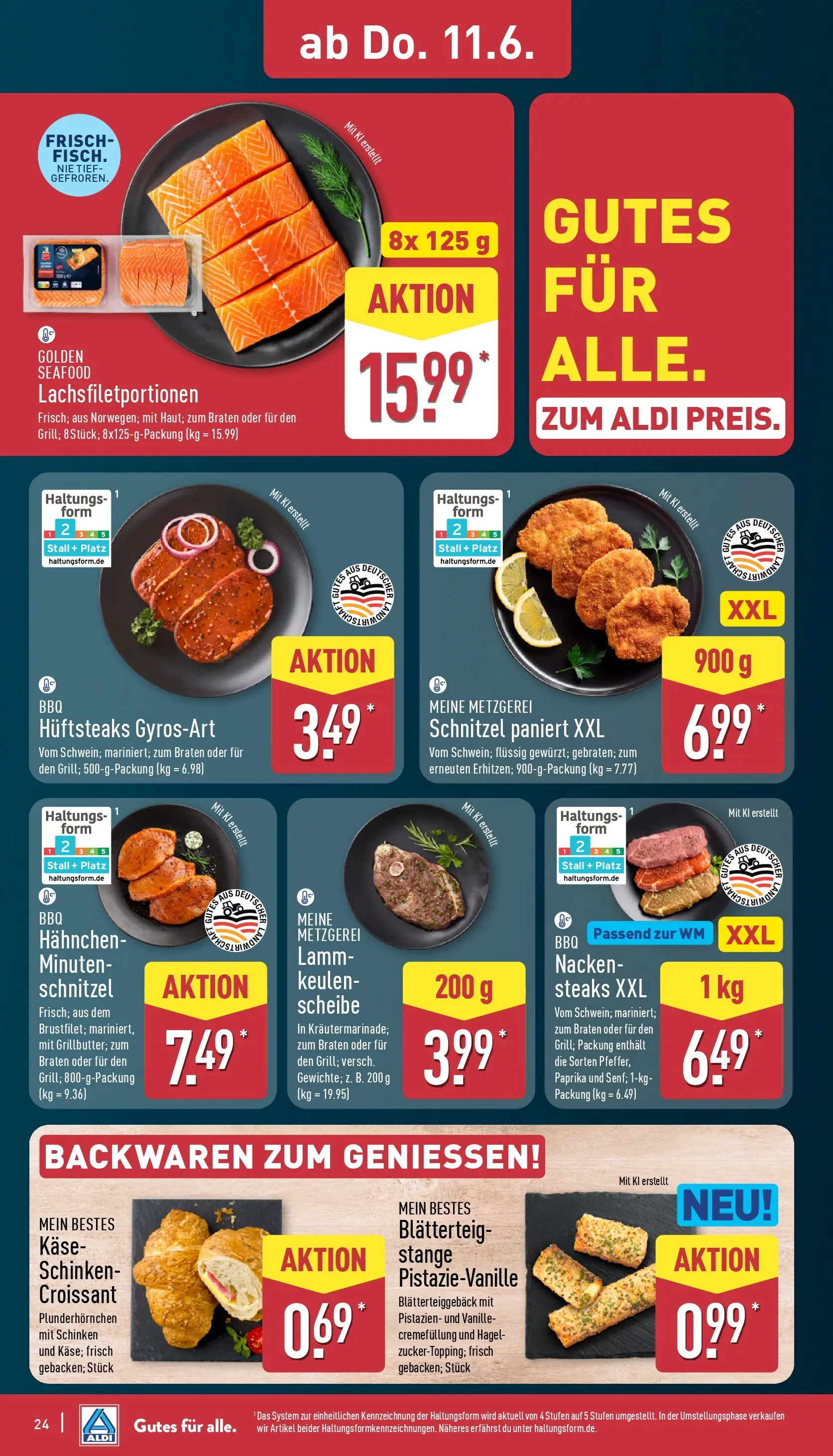 Aldi - ALDI Nord: Wochenangebote (ab 07.06.2026) » Angebote Online | Seite: 28 | Produkte: Käse, Schnitzel, Croissant, Schinken