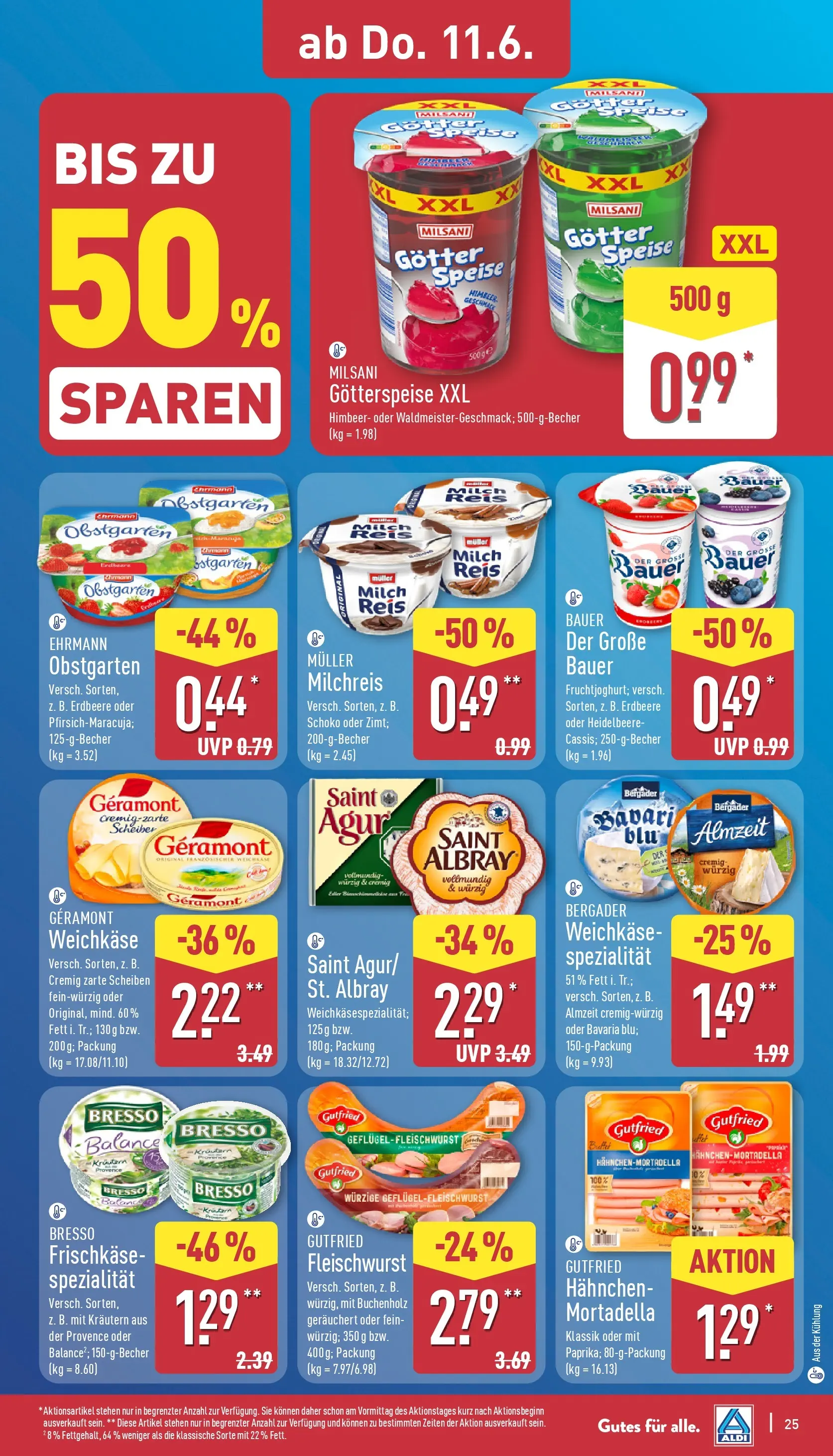 Aldi - ALDI Nord: Wochenangebote (ab 07.06.2026) » Angebote Online | Seite: 29 | Produkte: Geramont, Hahnchen, Milch, Frischkase