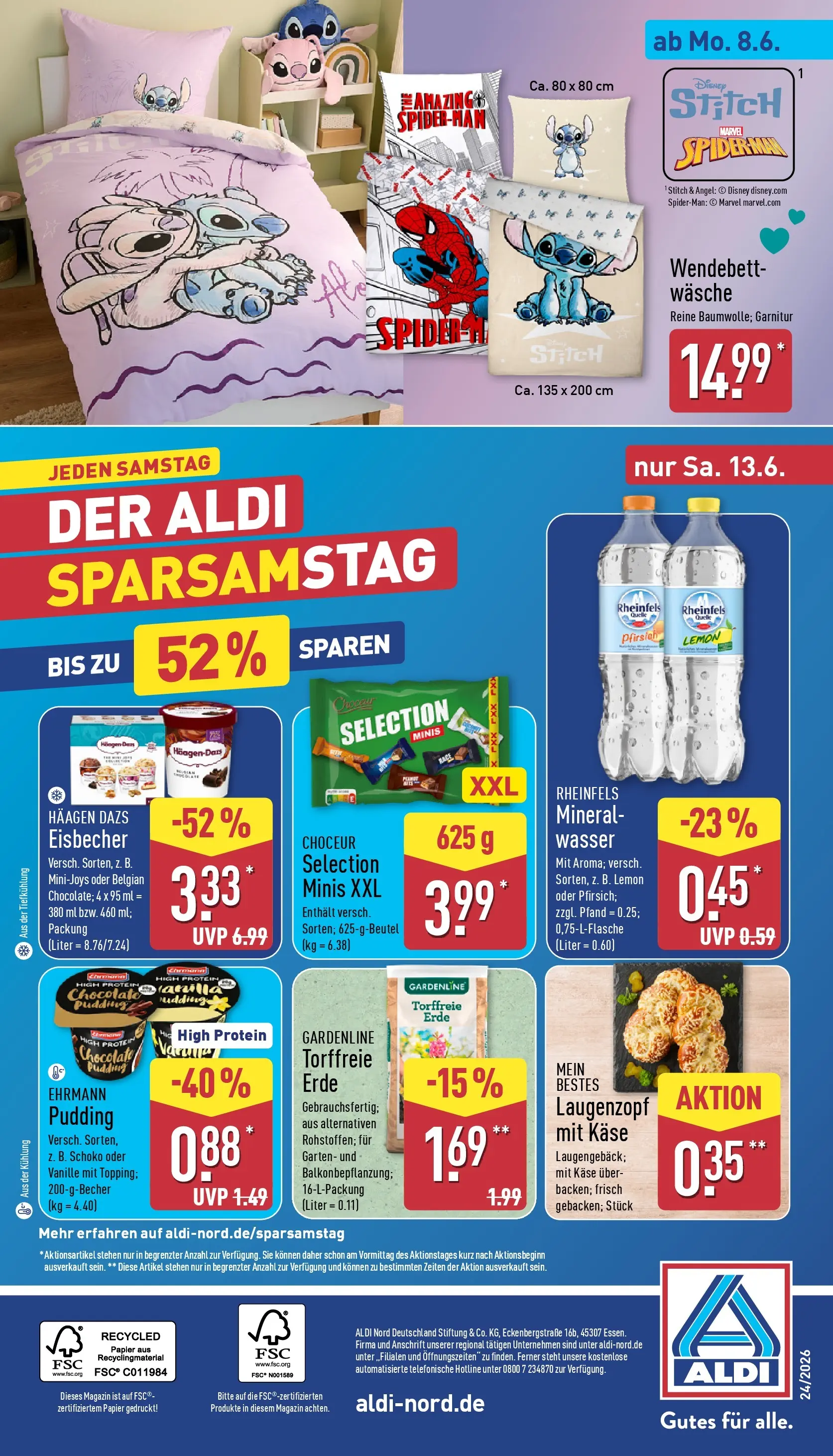 Aldi - ALDI Nord: Wochenangebote (ab 07.06.2026) » Angebote Online | Seite: 32 | Produkte: Haagen dazs, Pudding, Pfirsich, Rheinfels quelle