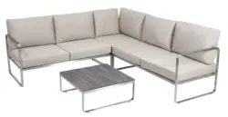 Loungegarnitur 3-tlg Sydney aus Edelstahl