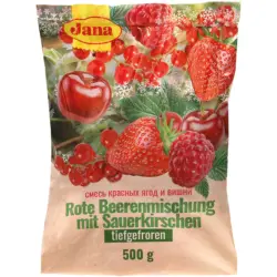 Rote Beerenmischung mit Sauerkirschen, tiefgefroren