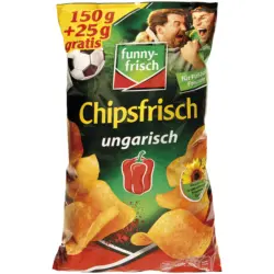 Kartoffelchips Fu&szlig;ball-Editionen Chipsfrisch ungarisch mit Paprikageschmack