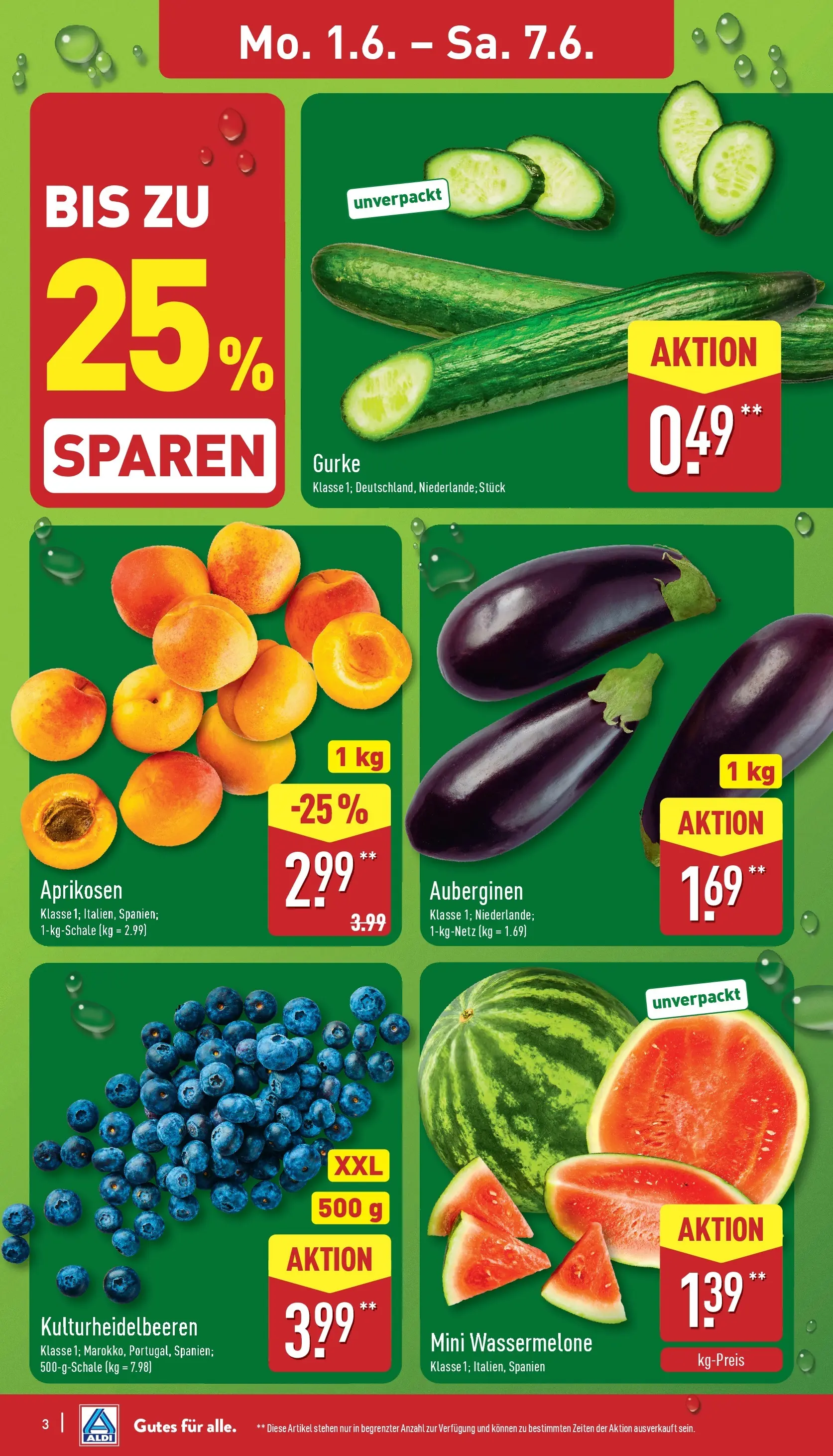 Aldi Wochenangebote (ab 01.06.2026) » Angebote Online | Seite: 3 | Produkte: Hahnchen, Granatapfel, Thunfisch, Salat