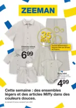 Zeeman Cette semaine : des ensembles l&eacute;gers et des articles Miffy dans des couleurs douces. - au 05.06.2026