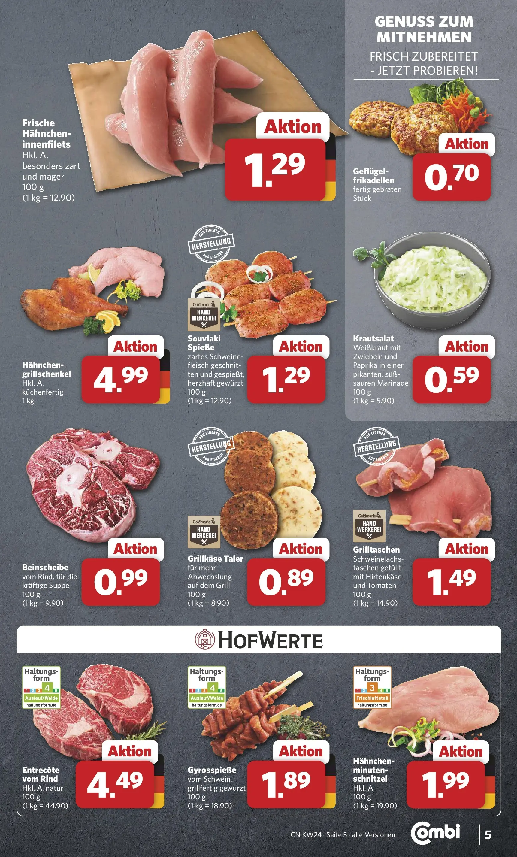 Combi Prospekt Detmold (ab 08.06.2026) zum Blättern | Seite: 5 | Produkte: Grill, Hahnchen, Schnitzel, Fleisch