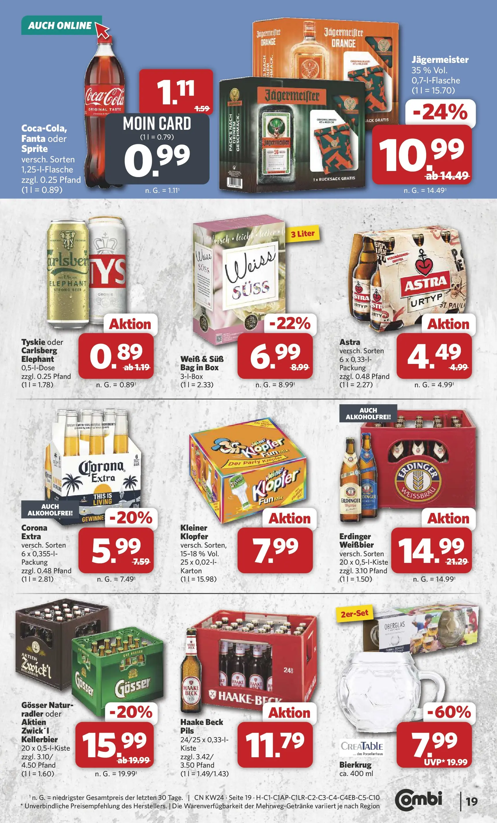 Combi Prospekt Apen (ab 08.06.2026) zum Blättern | Seite: 19 | Produkte: Fanta, Sprite, Erdinger, Astra