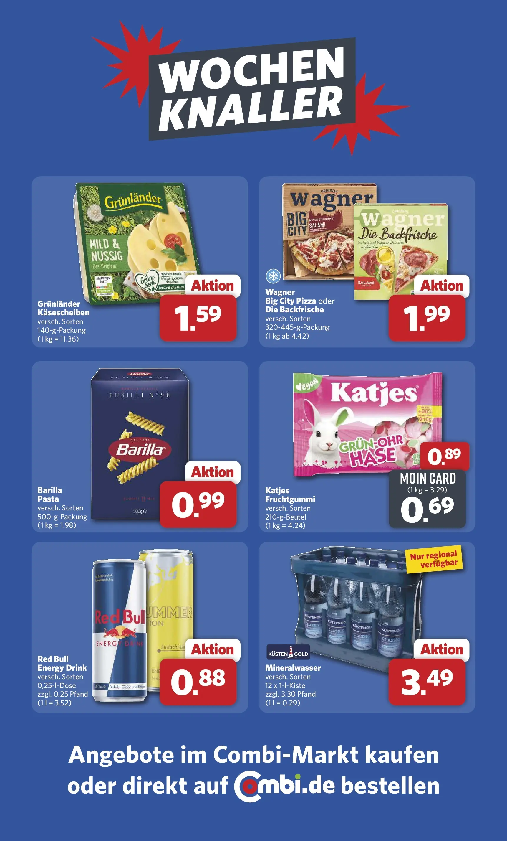 Combi Prospekt Detmold (ab 08.06.2026) zum Blättern | Seite: 33 | Produkte: Energy, Mineralwasser, Salami, Pizza