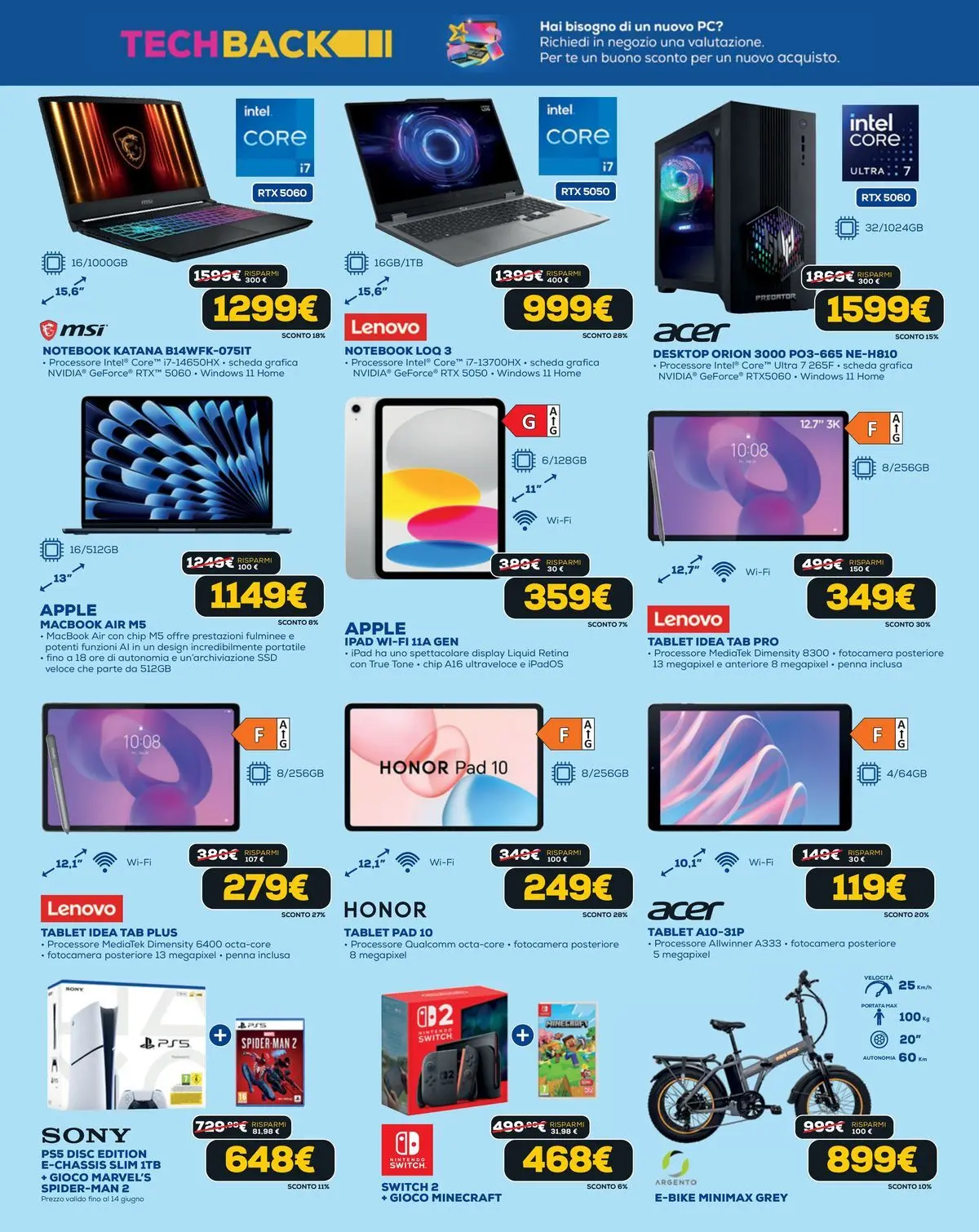 Nuovo Euronics - Black Friday Estate dal 04/06/2026 > offerte anteprima 🛍️ | Pagina: 5 | Prodotti: Notebook, Macbook air, Gioco, Macbook