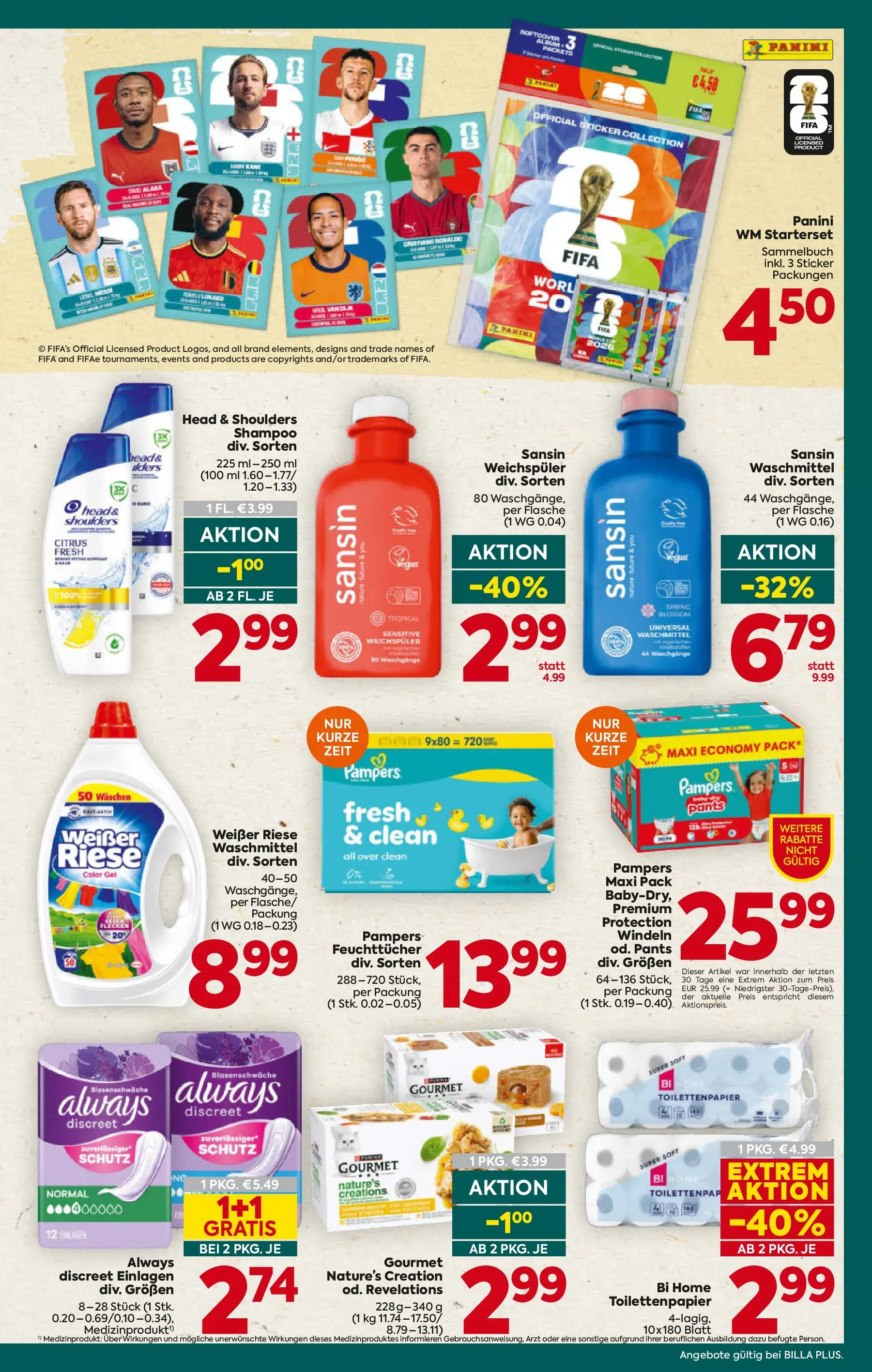 Billa Plus - BILLA PLUS: Flugblatt Steiermark von 02.06.2026 - Aktuelle Angebote | Seite: 15 | Produkte: Pampers, Shampoo, Wein, Weichspüler