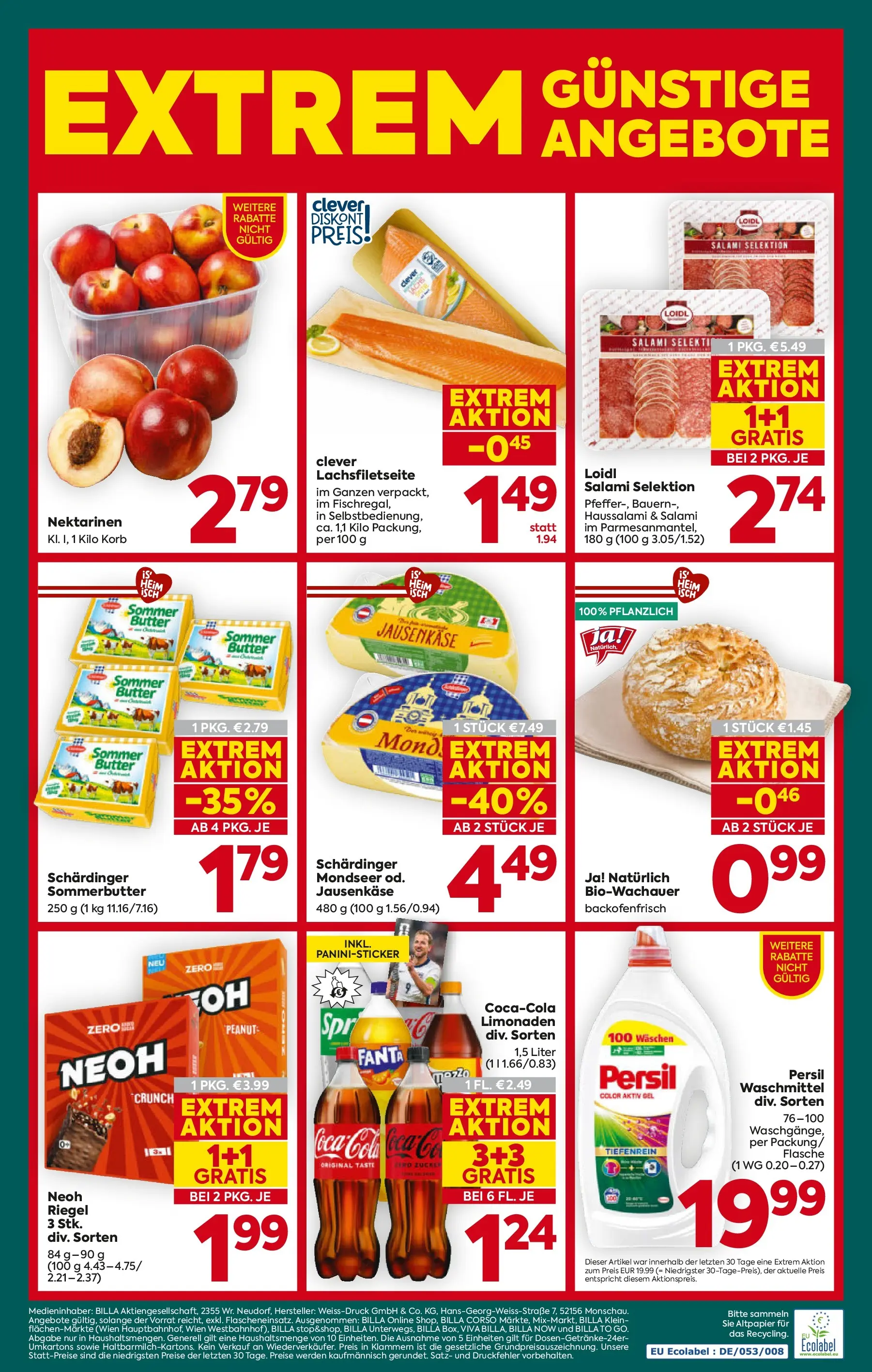 Billa Plus - BILLA PLUS: Flugblatt Steiermark von 02.06.2026 - Aktuelle Angebote | Seite: 16 | Produkte: Zucker, Korb, Salami, Waschmittel