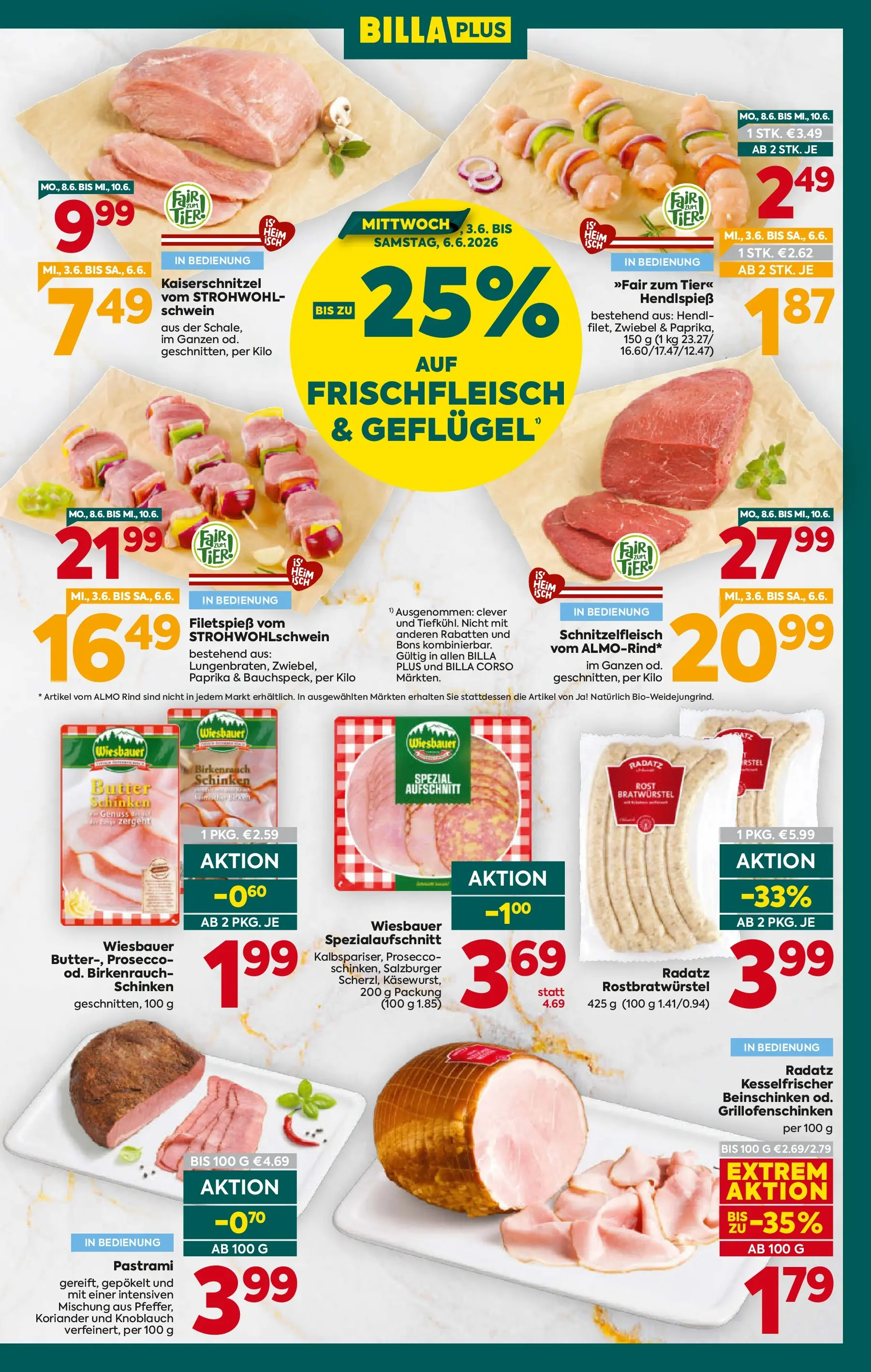 Billa Plus - BILLA PLUS: Flugblatt Niederösterreich von 02.06.2026 - Aktuelle Angebote | Seite: 7 | Produkte: Knoblauch, Butter, Schinken