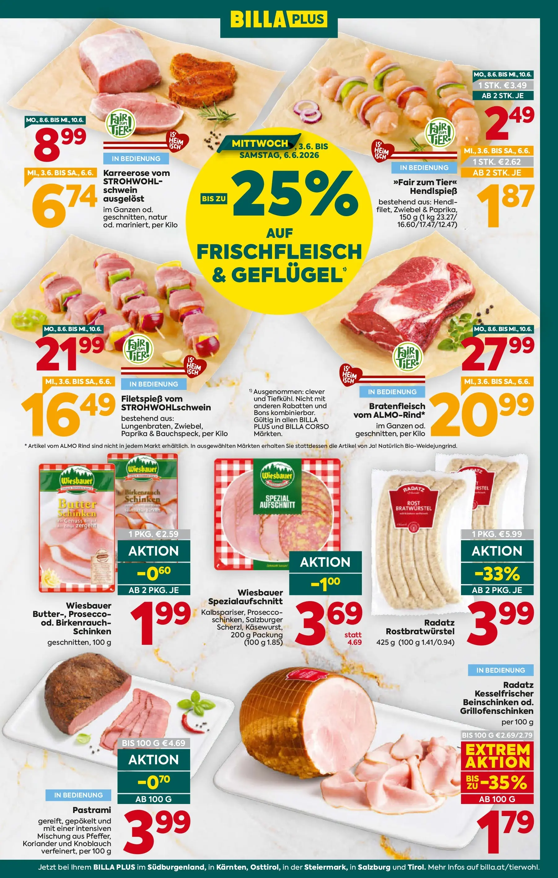 Billa Plus - BILLA PLUS: Flugblatt Steiermark von 02.06.2026 - Aktuelle Angebote | Seite: 7 | Produkte: Knoblauch, Butter, Schinken