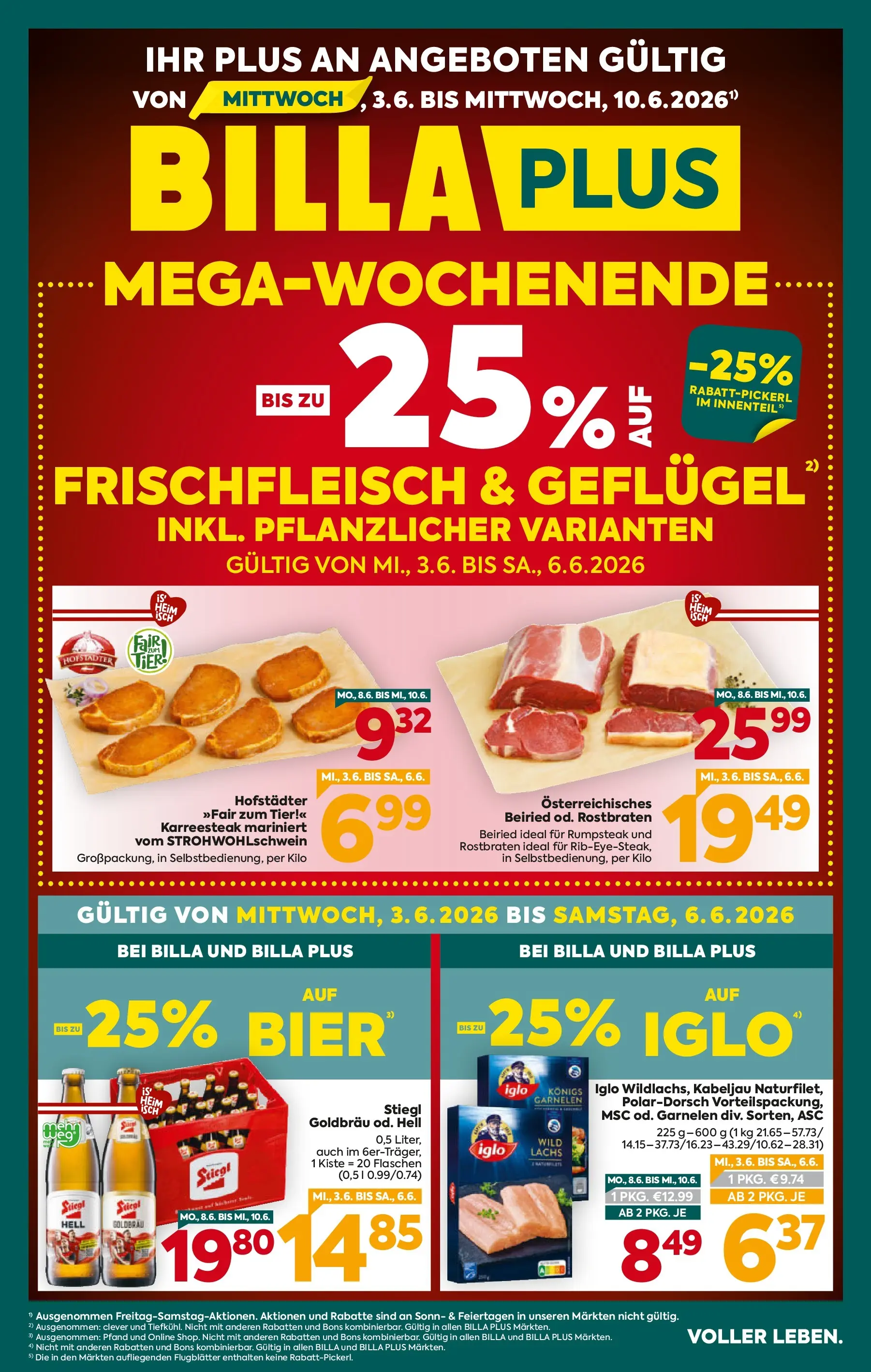 Billa Plus - BILLA PLUS: Flugblatt Niederösterreich von 02.06.2026 - Aktuelle Angebote | Seite: 1 | Produkte: Bier