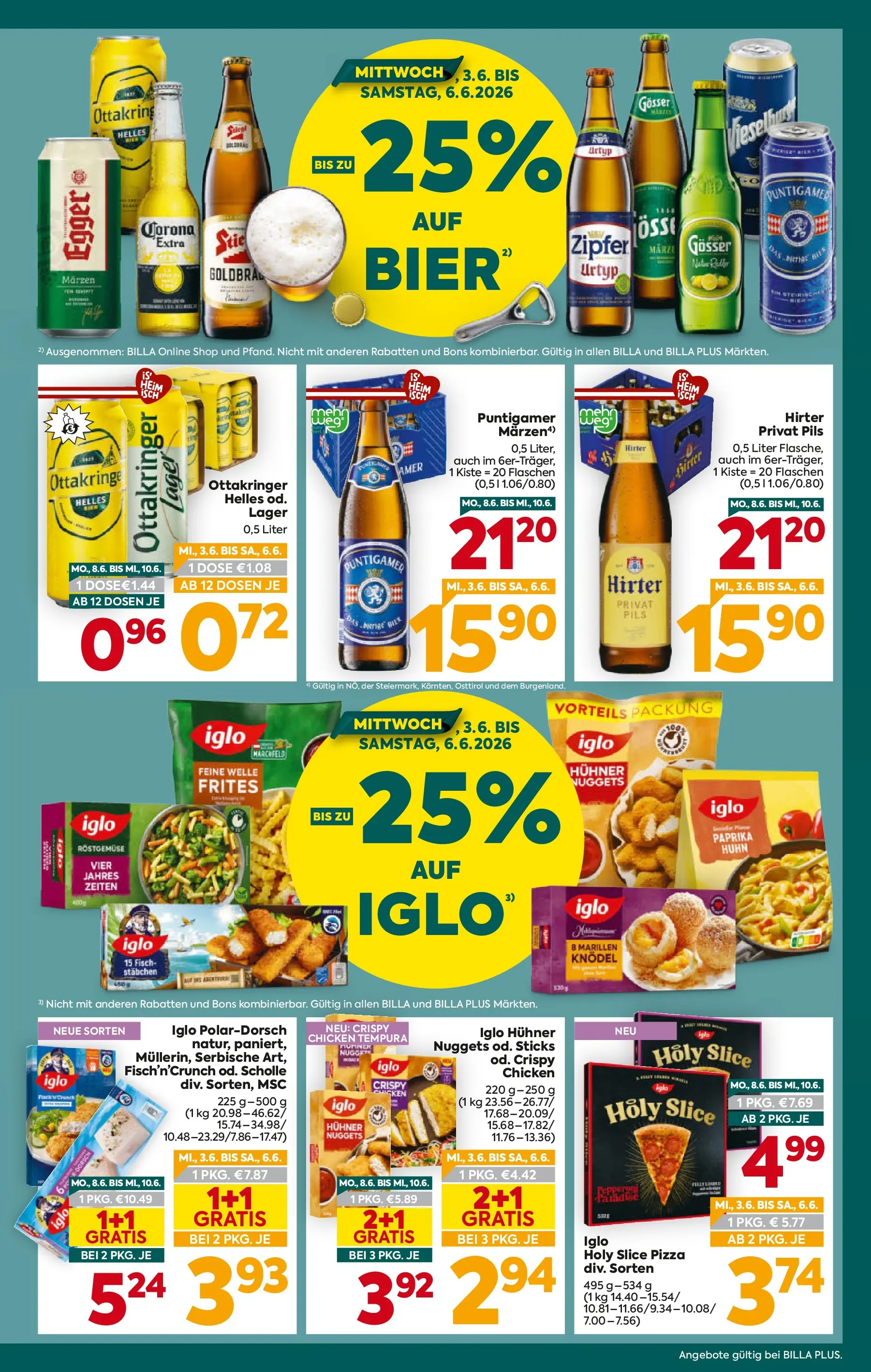 Billa Plus - BILLA PLUS: Flugblatt Niederösterreich von 02.06.2026 - Aktuelle Angebote | Seite: 3 | Produkte: Pizza, Bier, Fisch