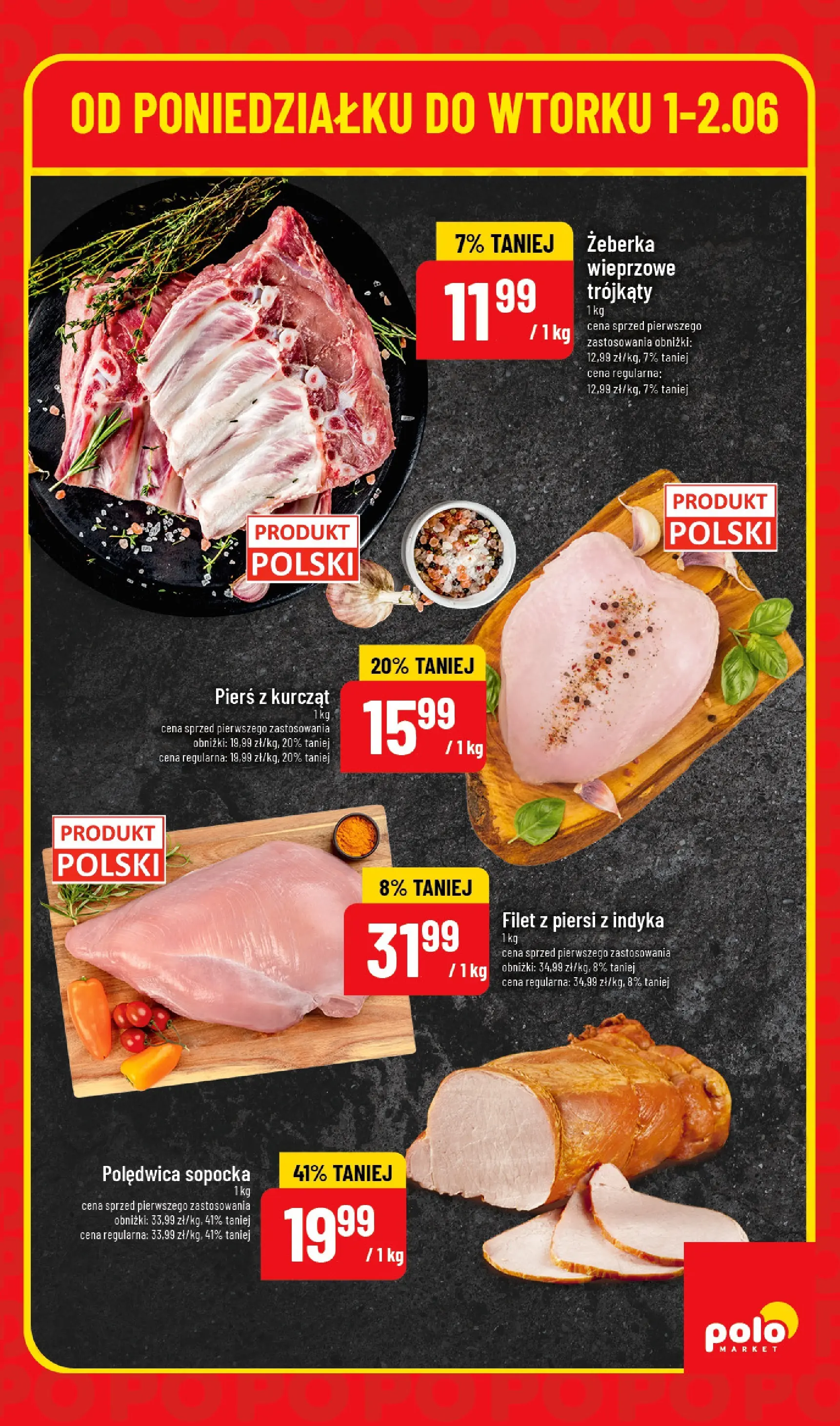 Nowa POLOmarket gazetka od jutra 01.06.2026 | Strona: 3 | Produkty: Piersi