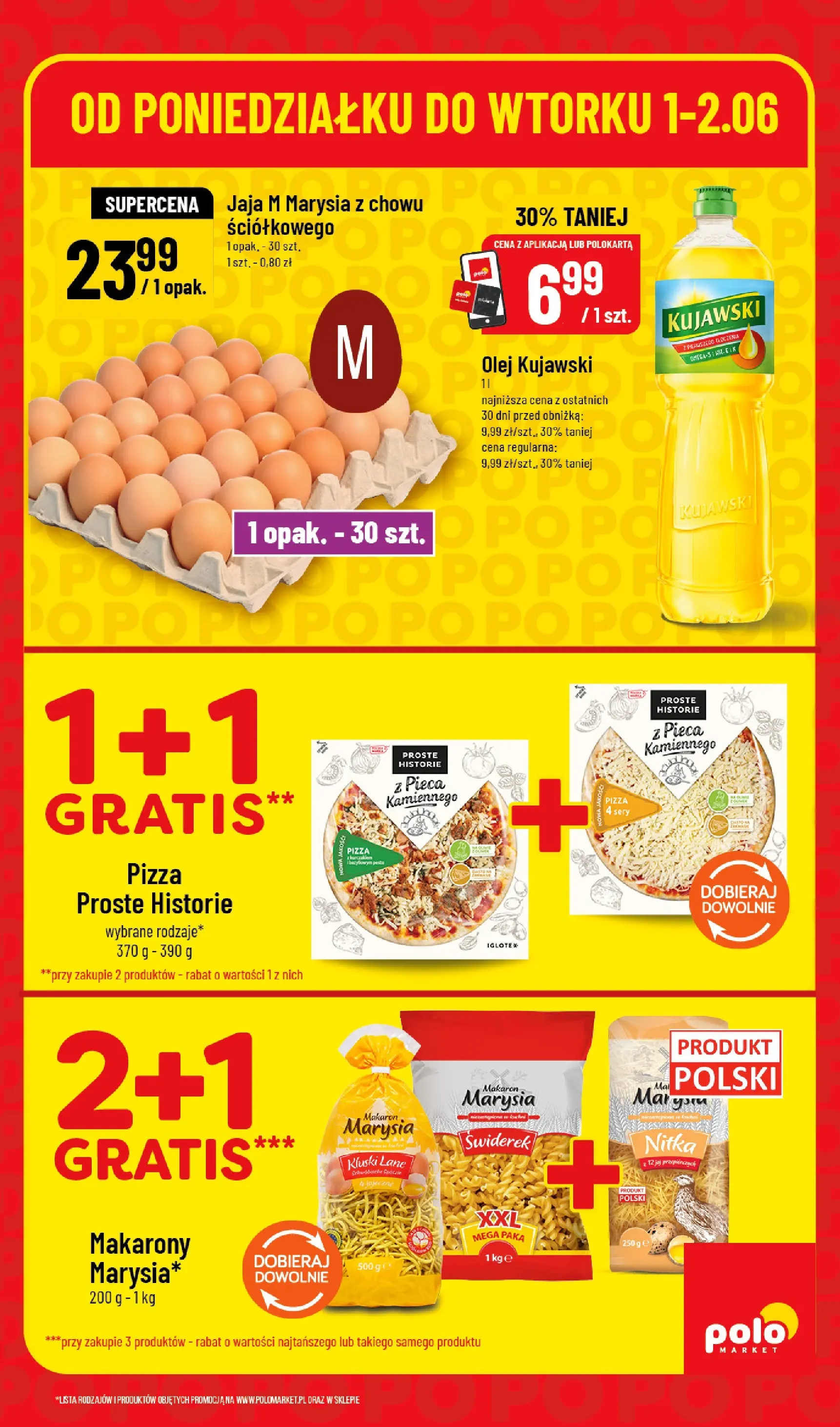 Nowa POLOmarket gazetka od jutra 01.06.2026 | Strona: 5 | Produkty: Olej kujawski, Sery, Pizza, Makaron