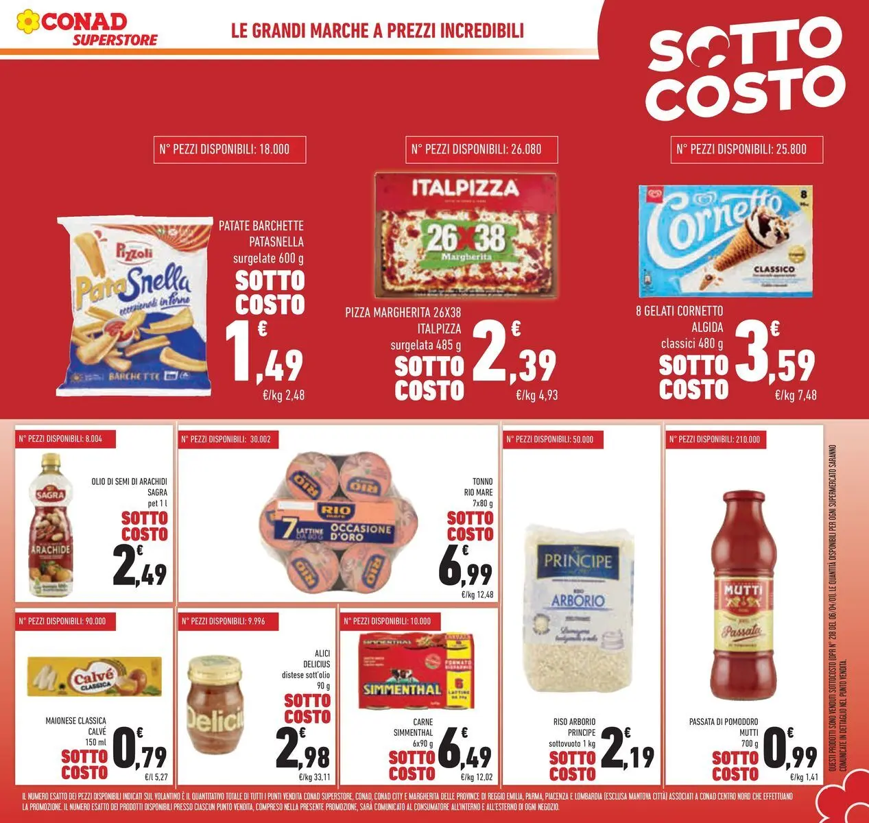 Volantino Conad dal 04/06/2026 > Anteprima | Pagina: 7 | Prodotti: Cornetto, Patate, Tonno, Arachidi