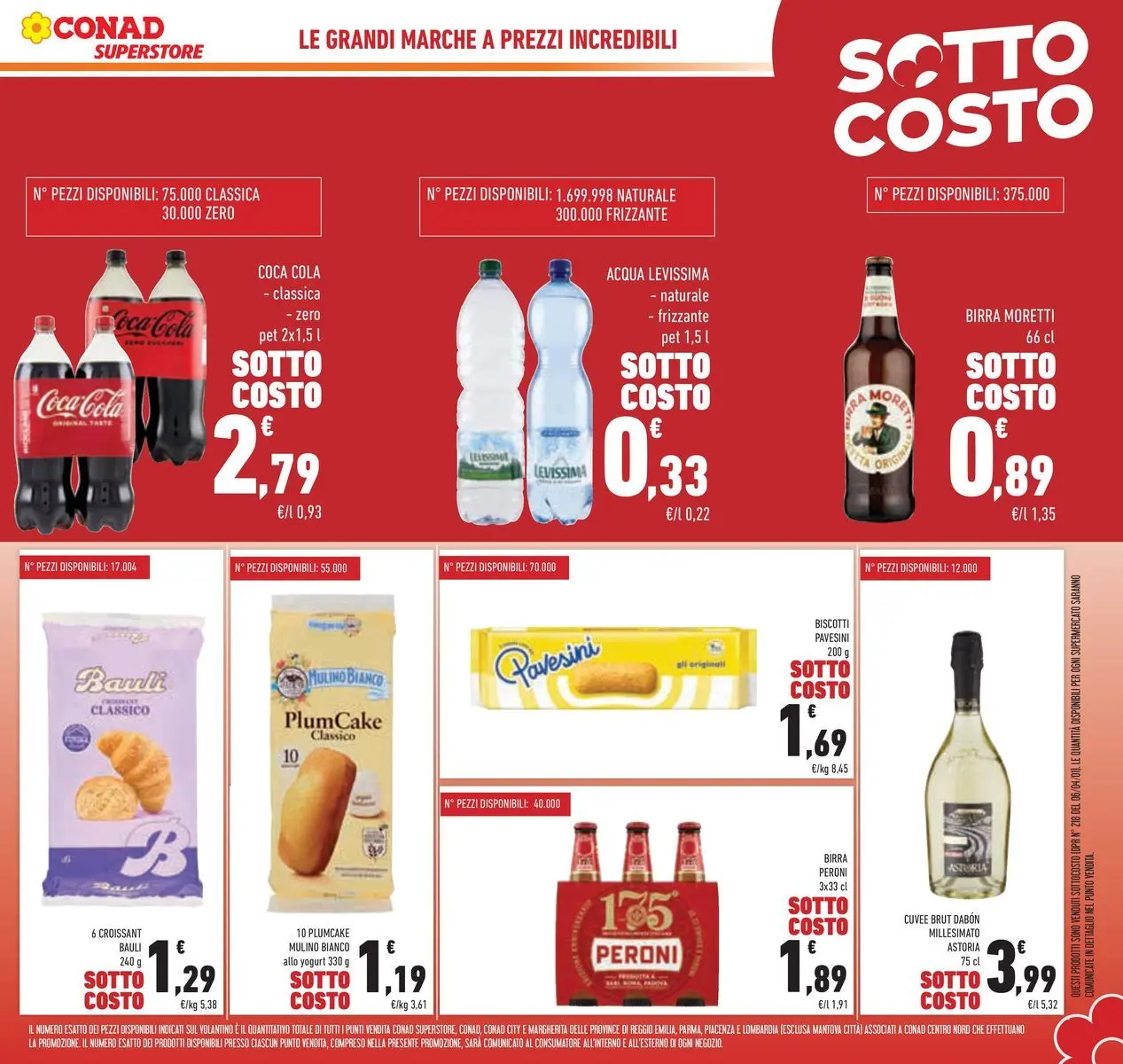 Volantino Conad dal 04/06/2026 > Anteprima | Pagina: 9 | Prodotti: Birra Moretti, Plumcake, Croissant, Coca Cola