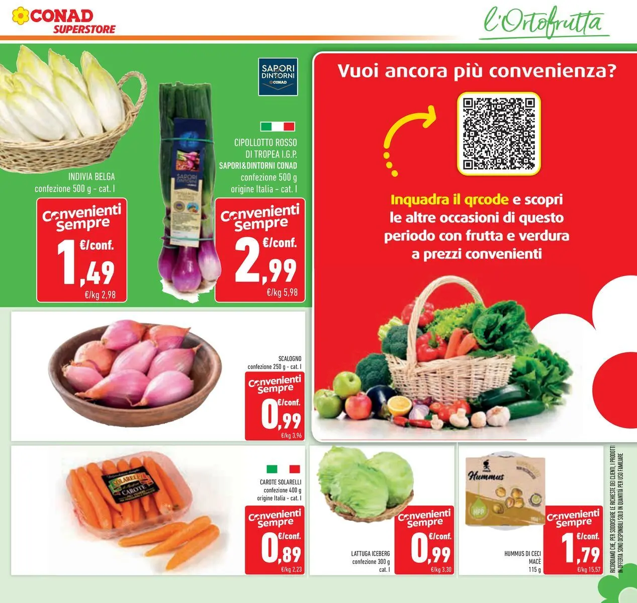 Volantino Conad dal 04/06/2026 > Anteprima | Pagina: 17 | Prodotti: Ceci, Frutta, Carote, Lattuga