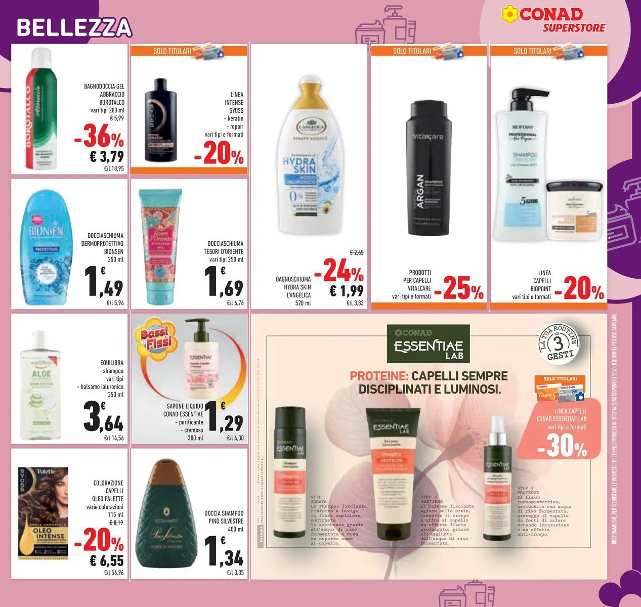 Volantino Conad dal 04/06/2026 > Anteprima | Pagina: 35 | Prodotti: Sapone, Bagnoschiuma, Colorazione capelli, Doccia