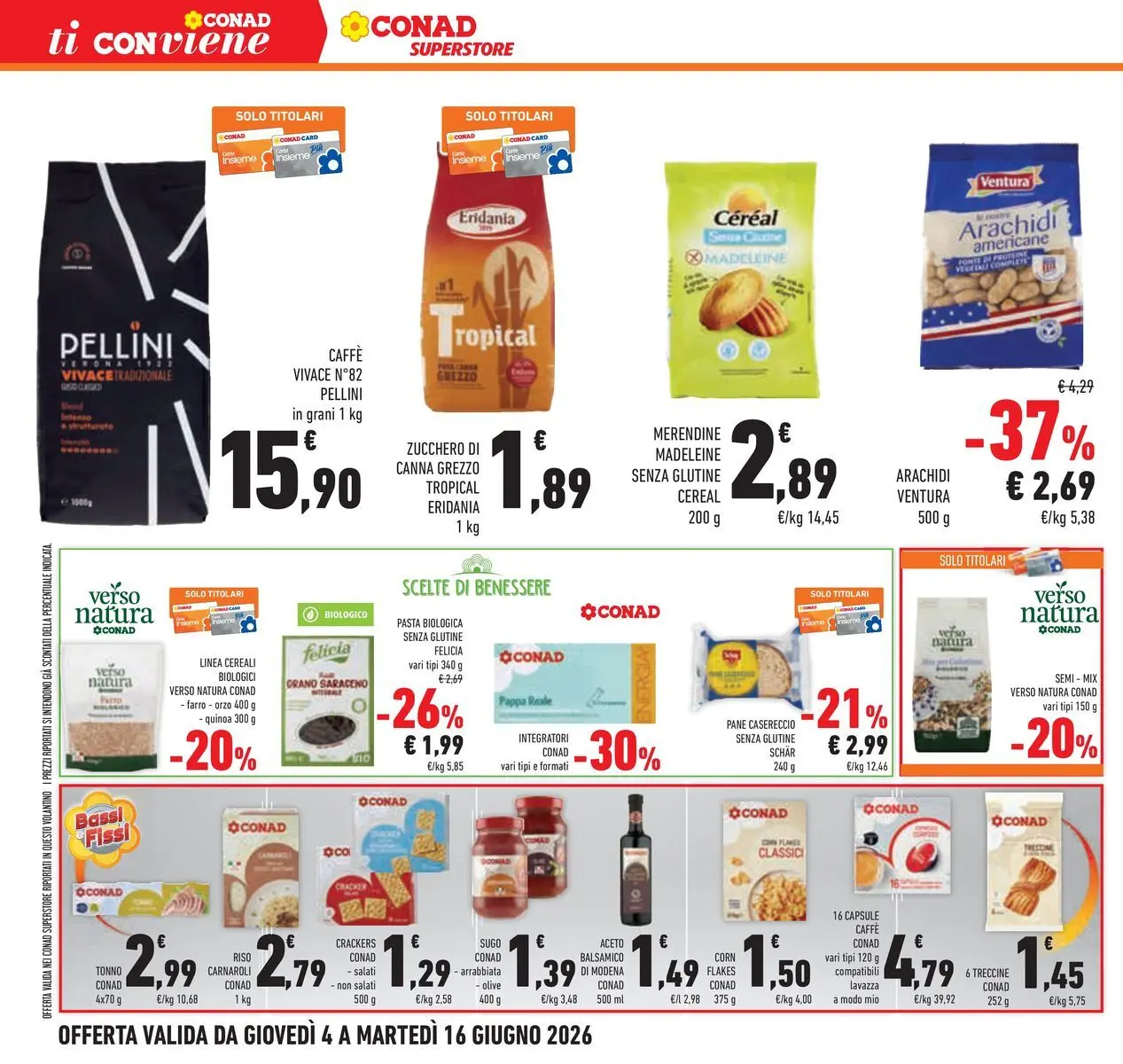 Volantino Conad dal 04/06/2026 > Anteprima | Pagina: 40 | Prodotti: Riso Carnaroli, Olive, Crackers, Tonno