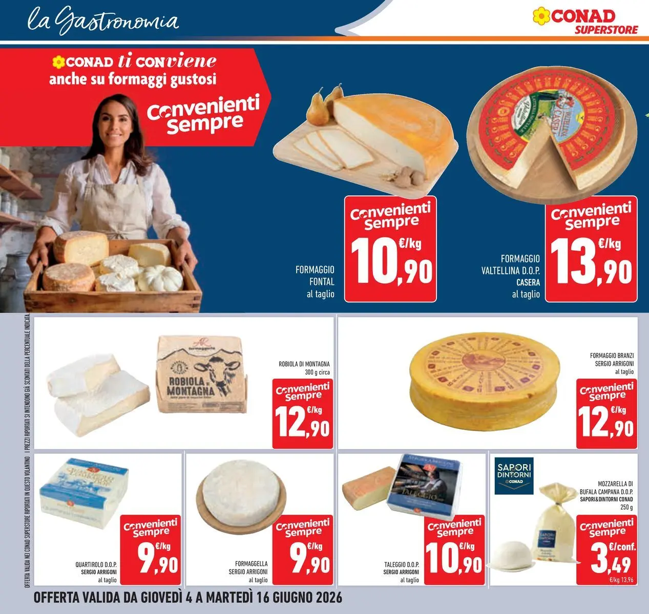 Volantino Conad dal 04/06/2026 > Anteprima | Pagina: 18 | Prodotti: Mozzarella, Formaggio, Robiola