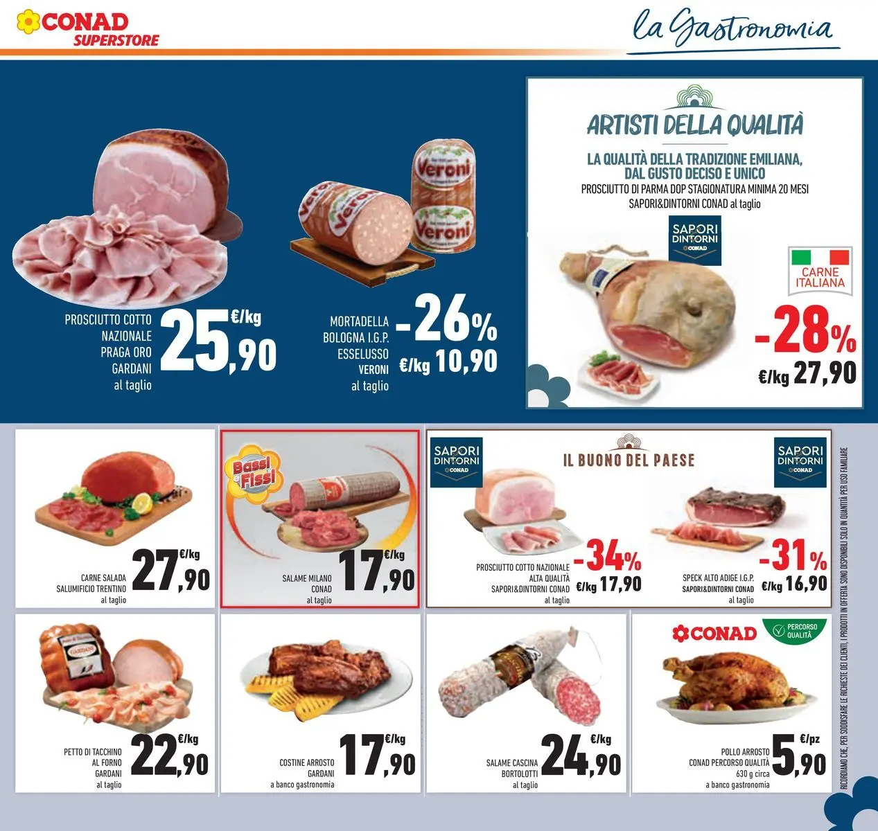 Volantino Conad dal 04/06/2026 > Anteprima | Pagina: 21 | Prodotti: Prosciutto di Parma, Pollo, Prosciutto, Mortadella