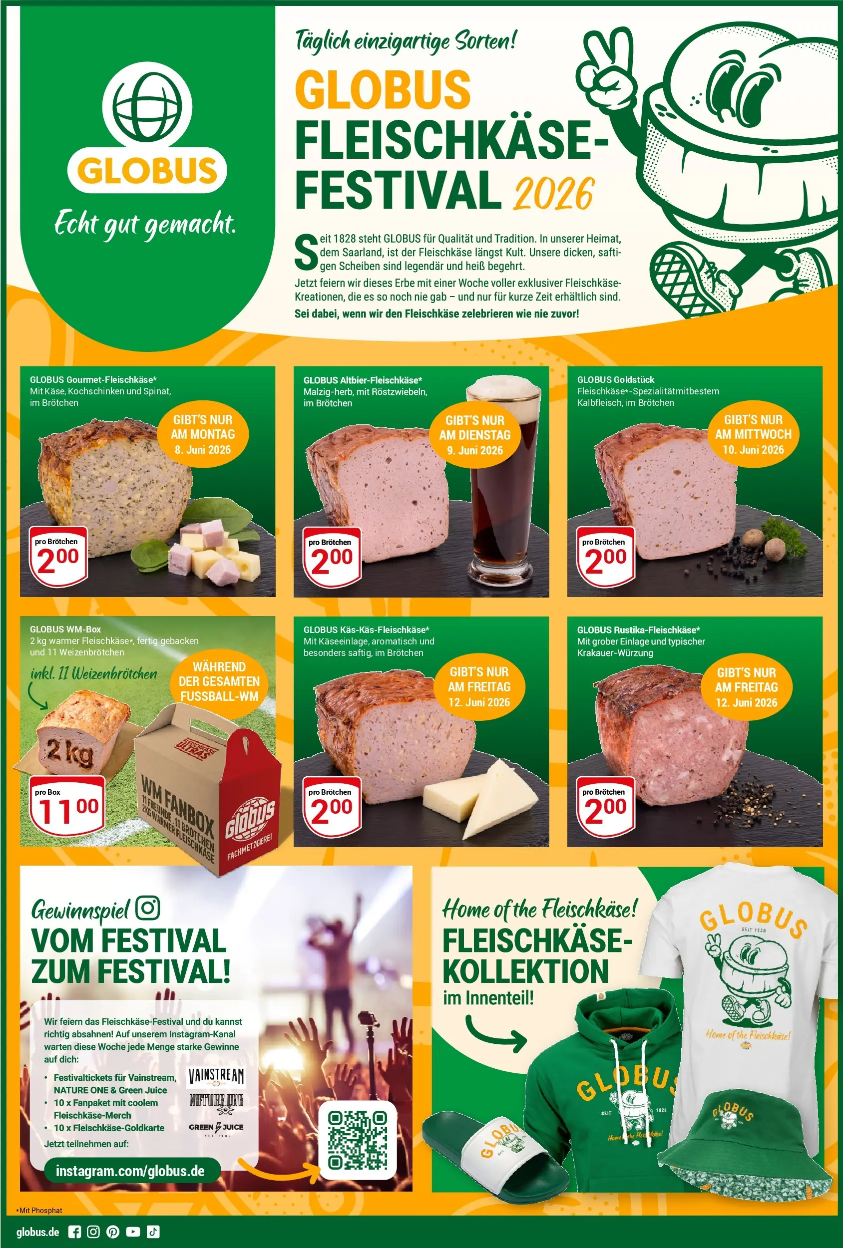 Globus - Globus: Fleischkäse-Festival 2026 (ab 08.06.2026) » Angebote online | Seite: 1